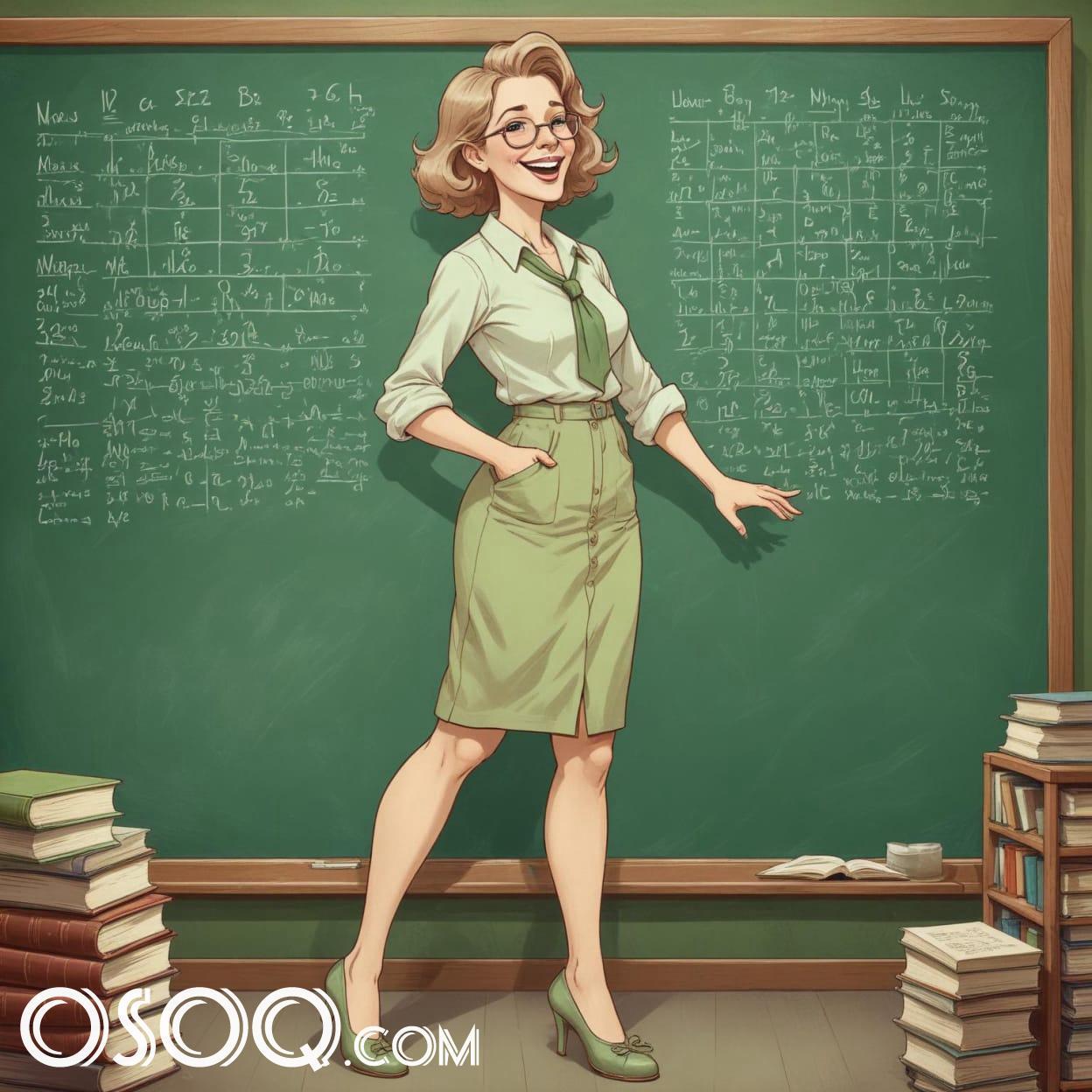 Cartoon female teacher 19