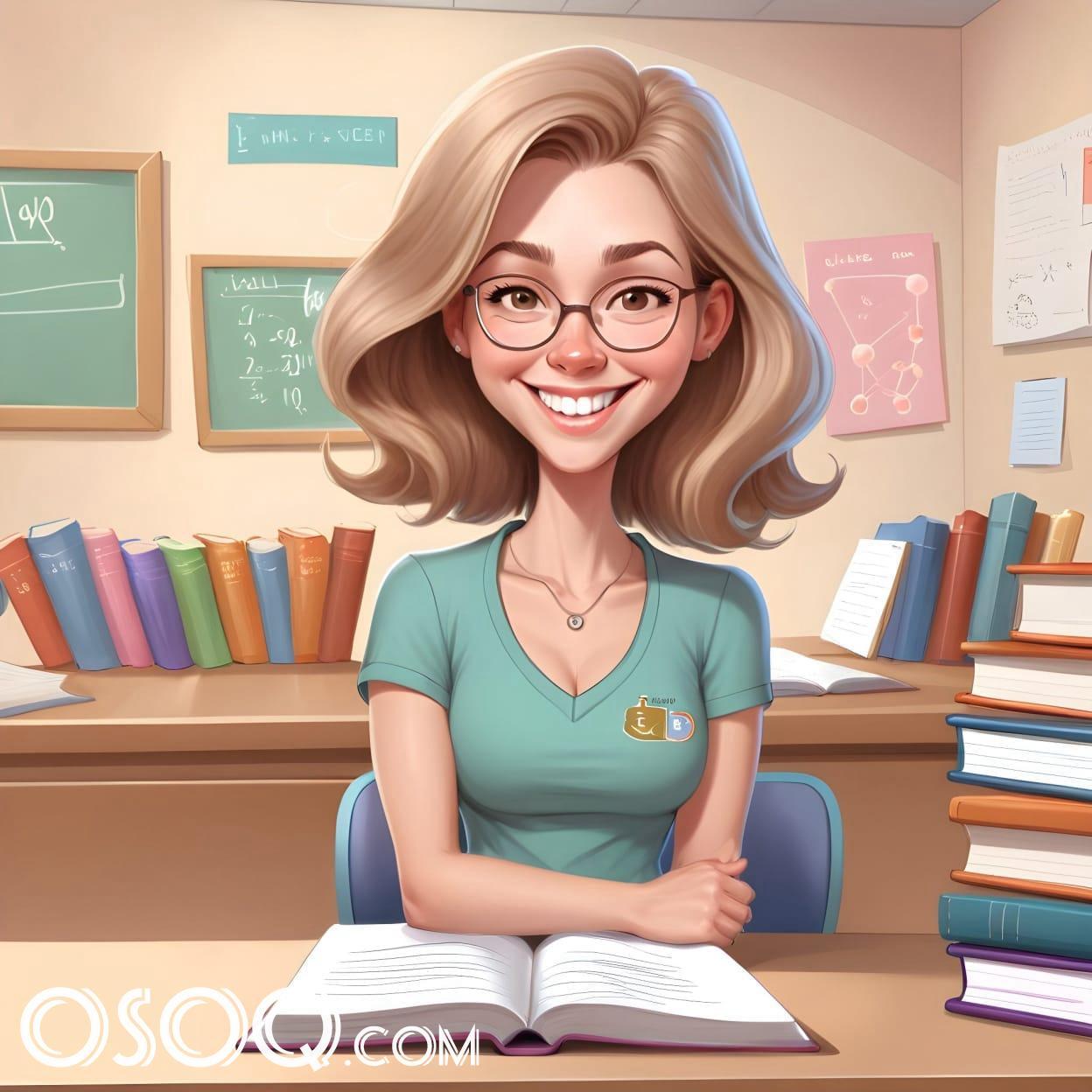 Cartoon female teacher 20