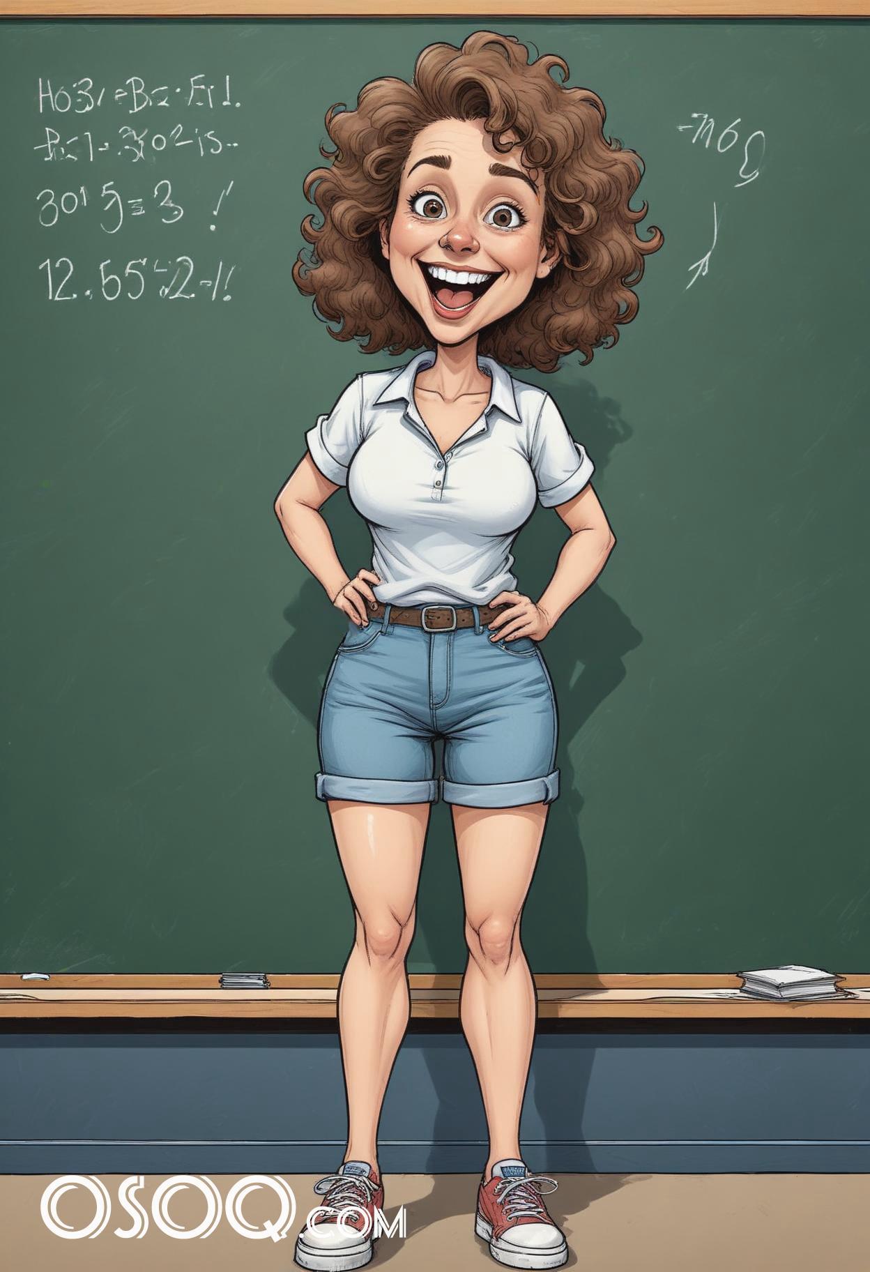 Cartoon image of a teacher caricature drawing 02