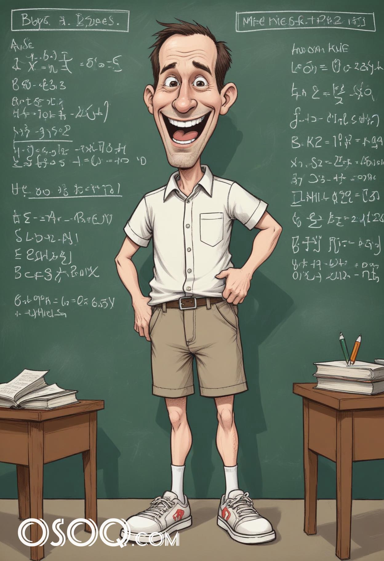 Cartoon image of a teacher caricature drawing 12