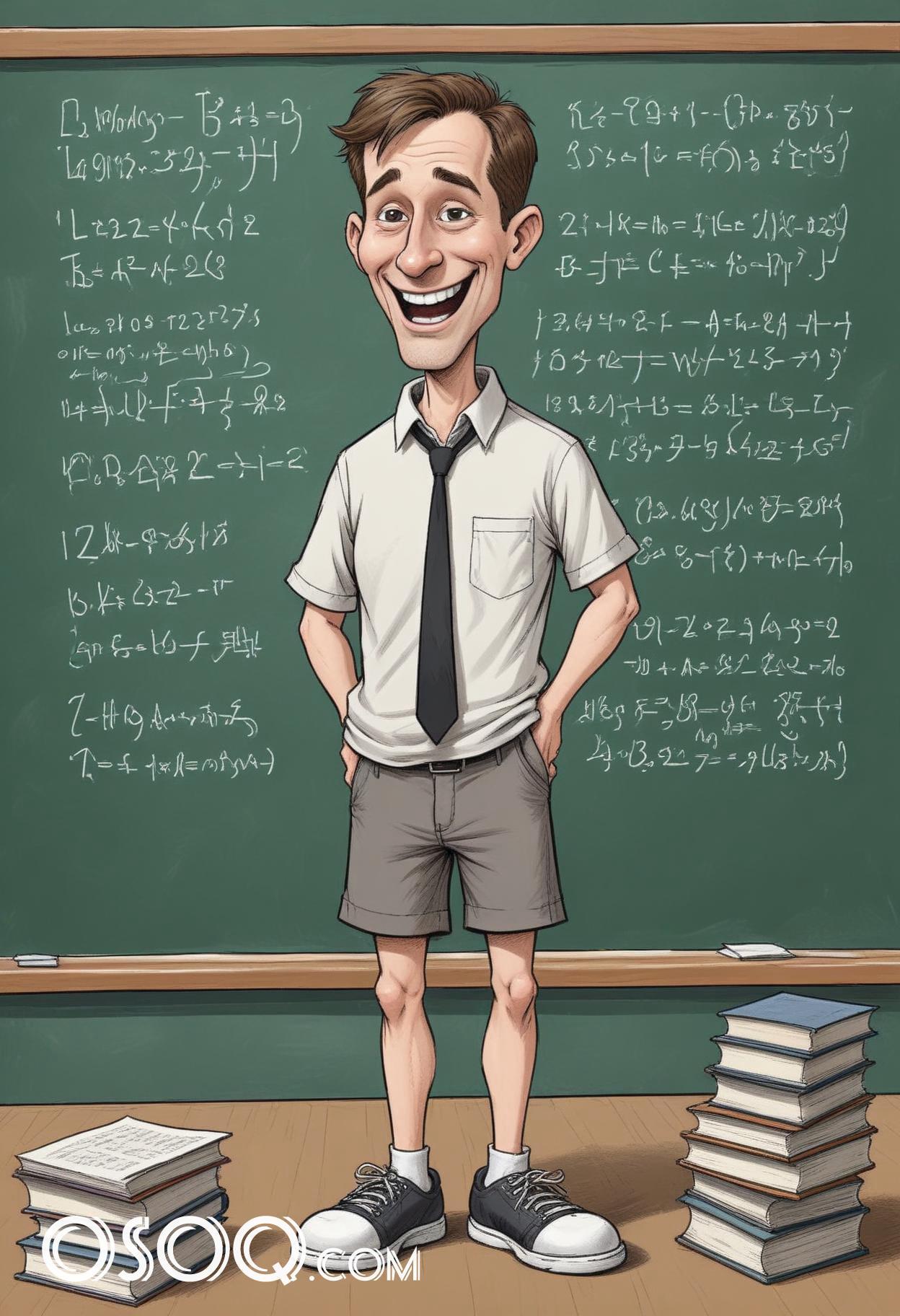 Cartoon image of a teacher caricature drawing 15