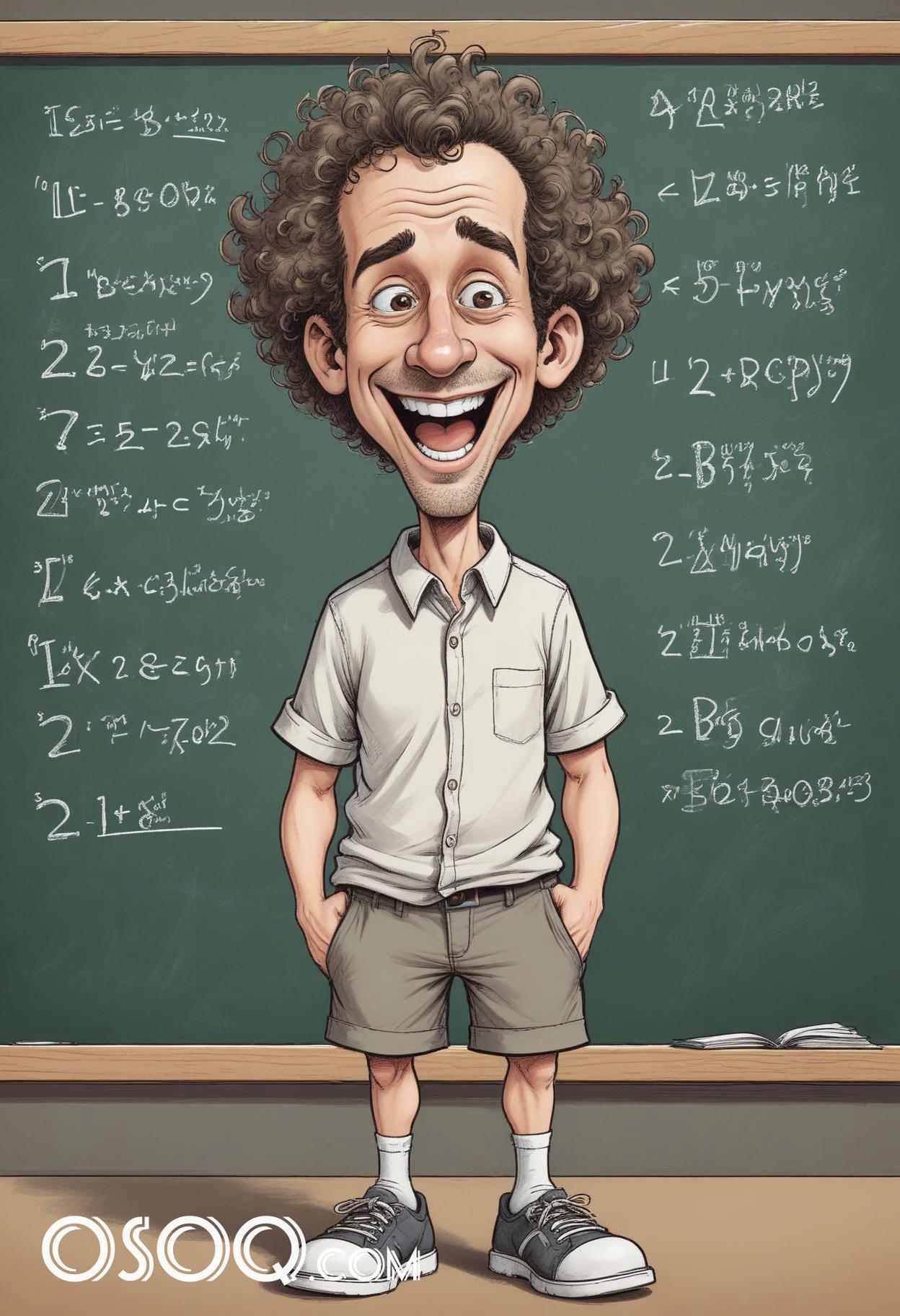 Cartoon image of a teacher caricature drawing 17