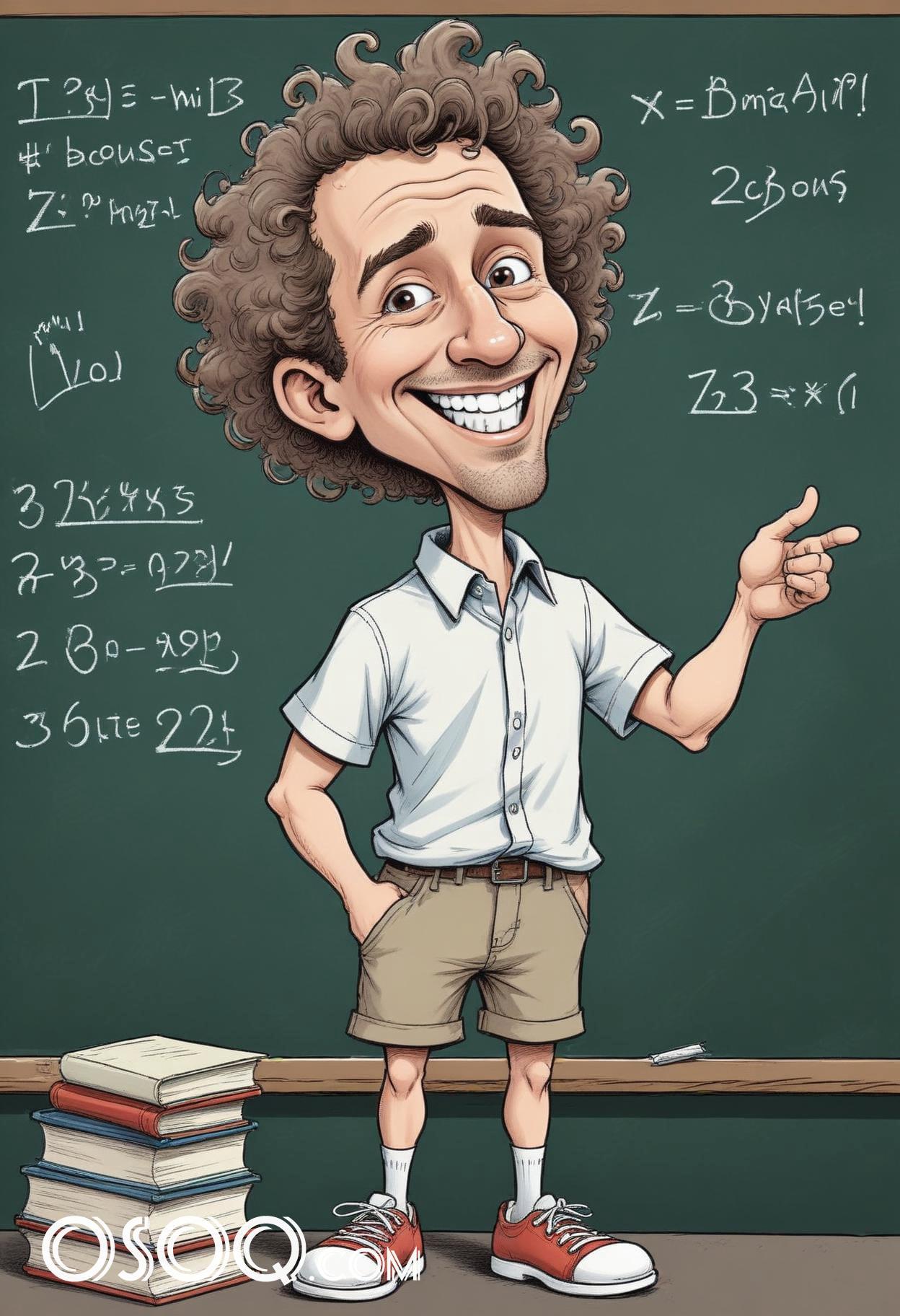 Cartoon image of a teacher caricature drawing 18