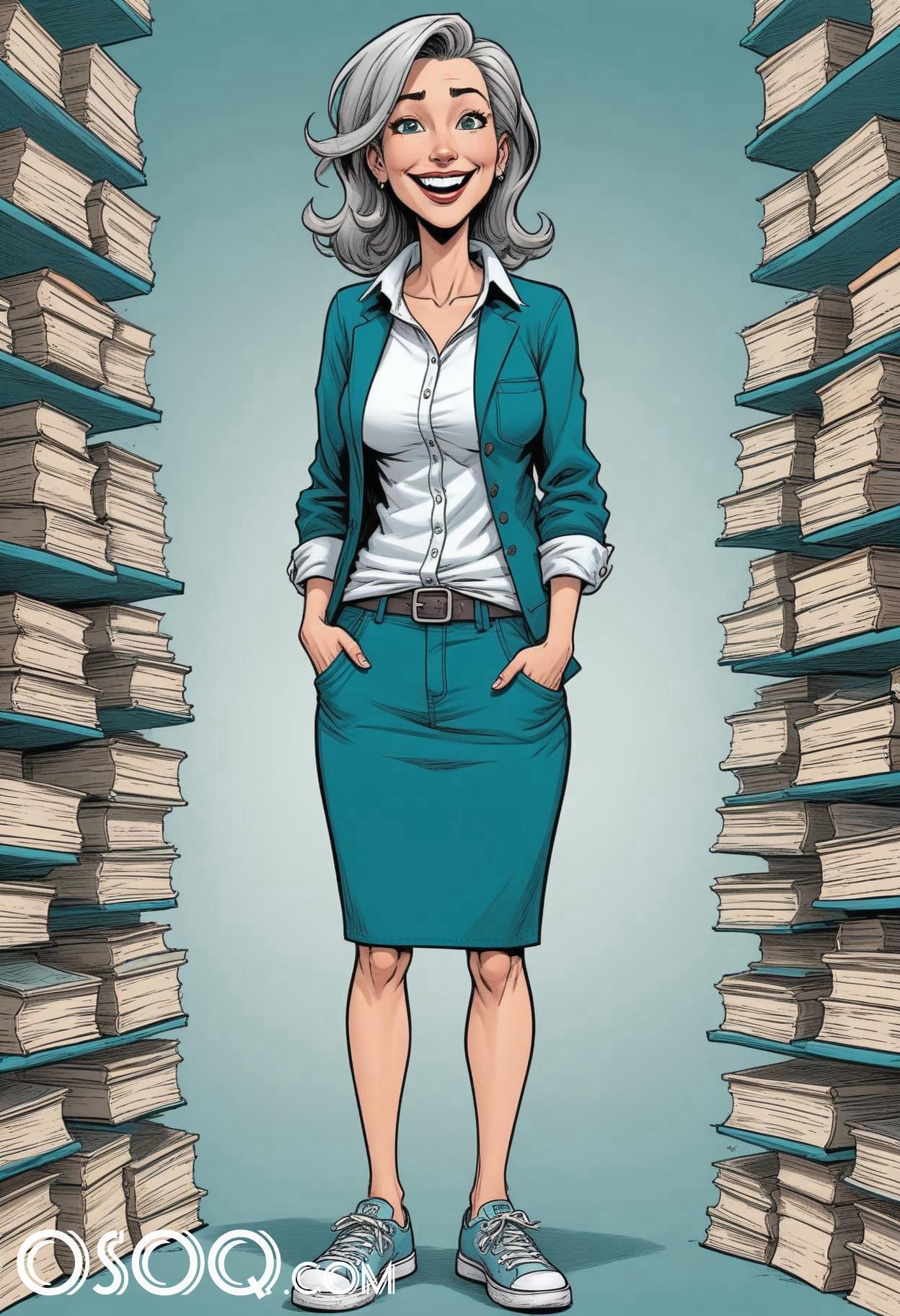 Cartoon image of a teacher 02