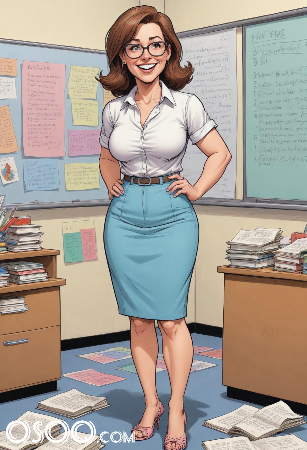 Cartoon image of a teacher 03