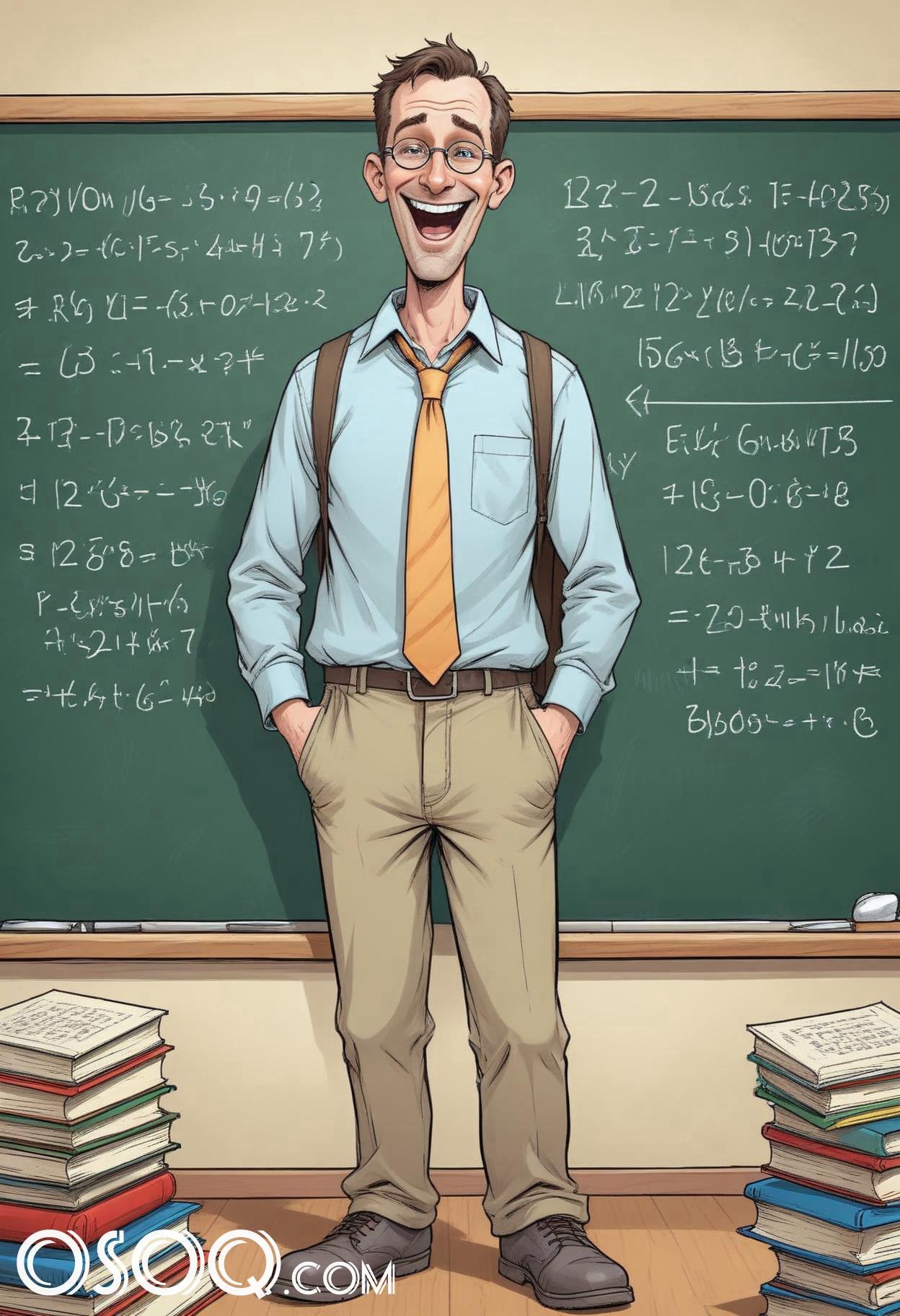 Cartoon image of a teacher 05