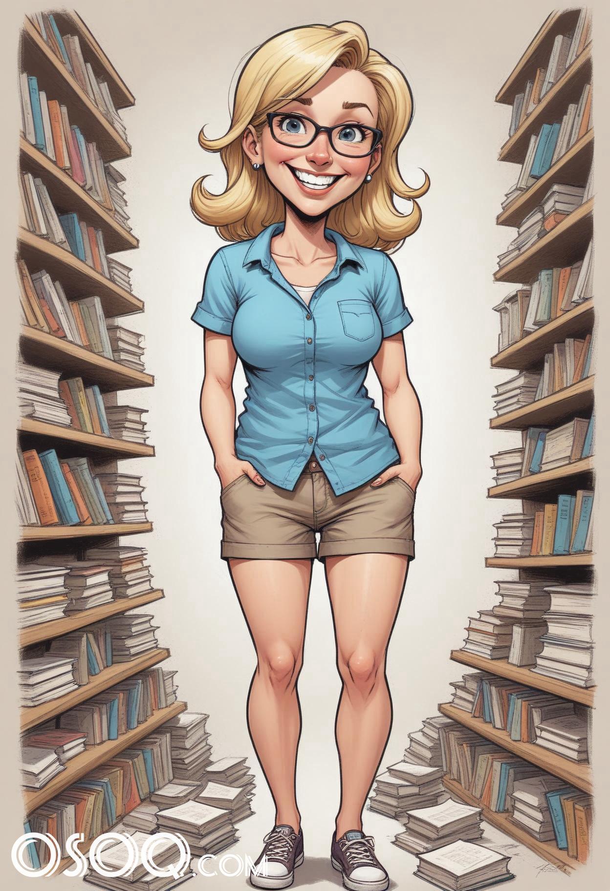 Cartoon image of a teacher 08