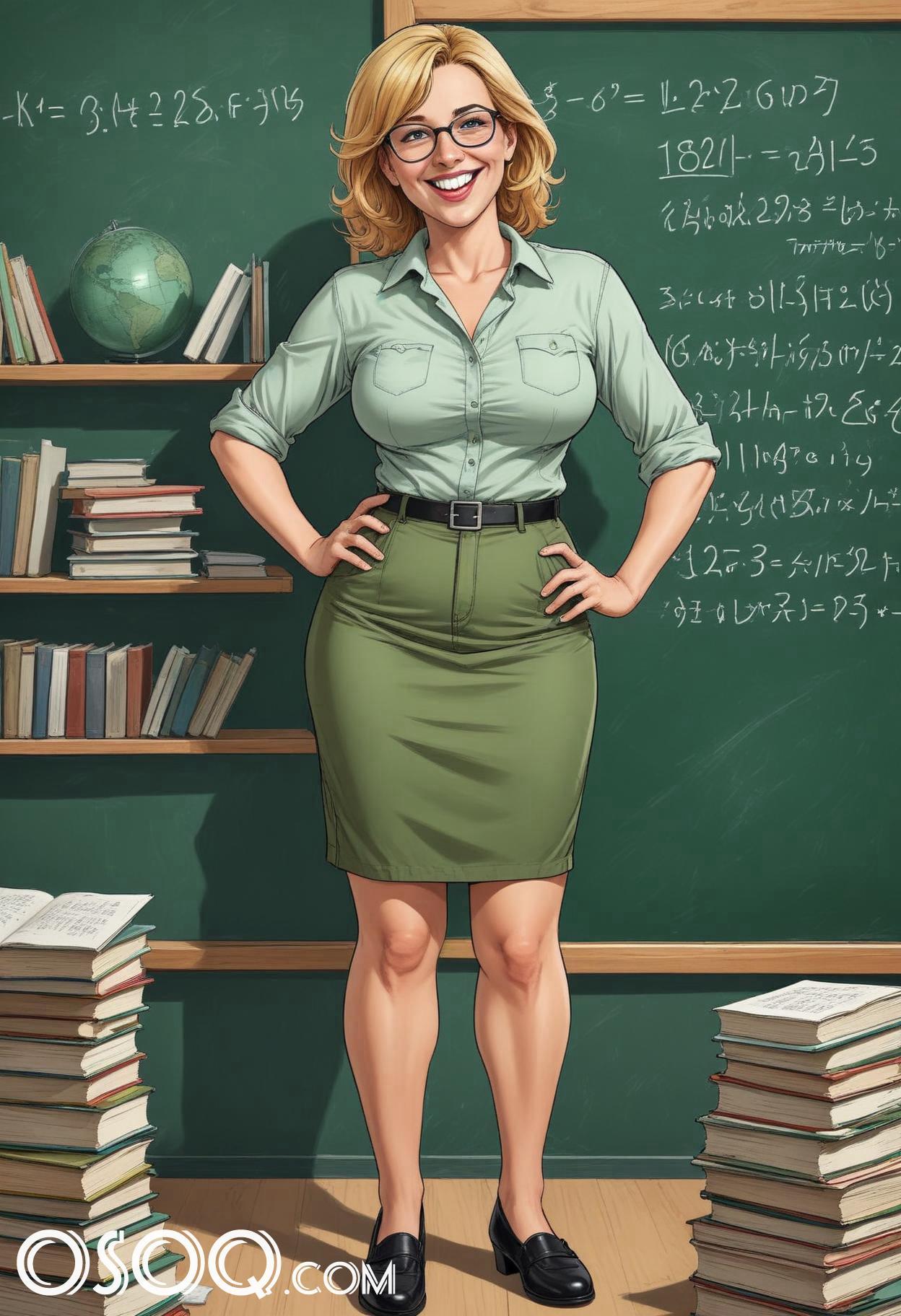 Cartoon image of a teacher 09