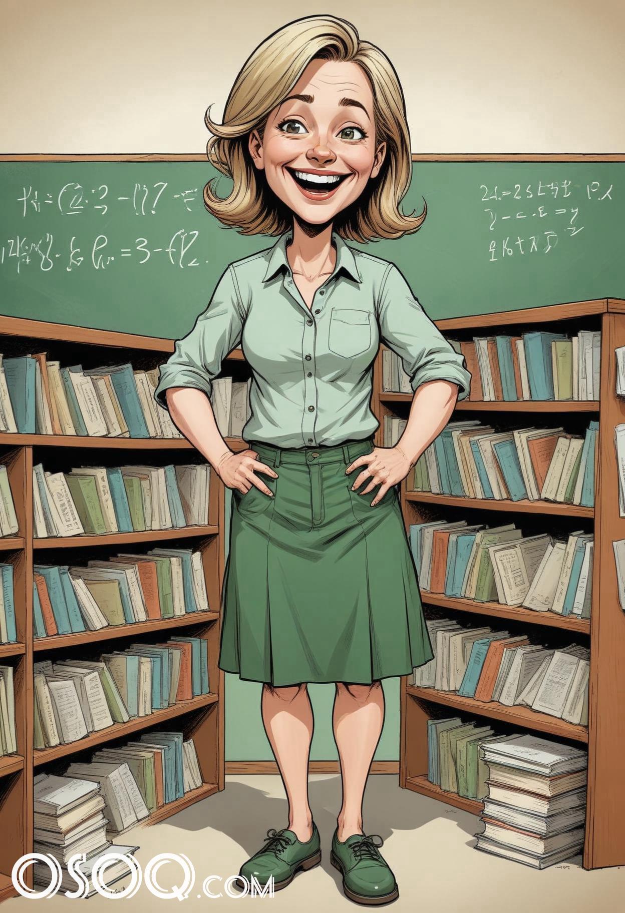 Cartoon image of a teacher 12