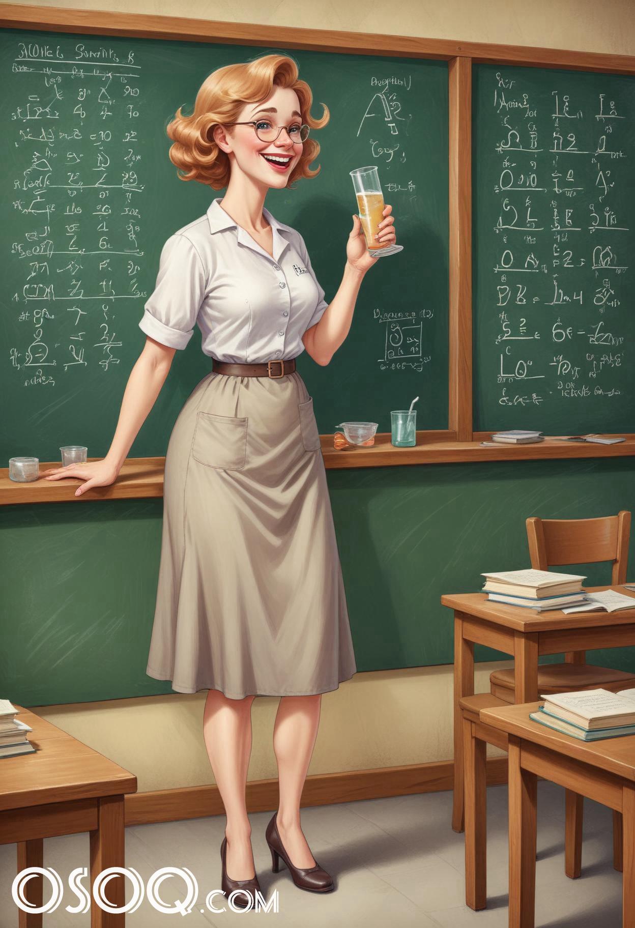 Cartoon image of a teacher 18