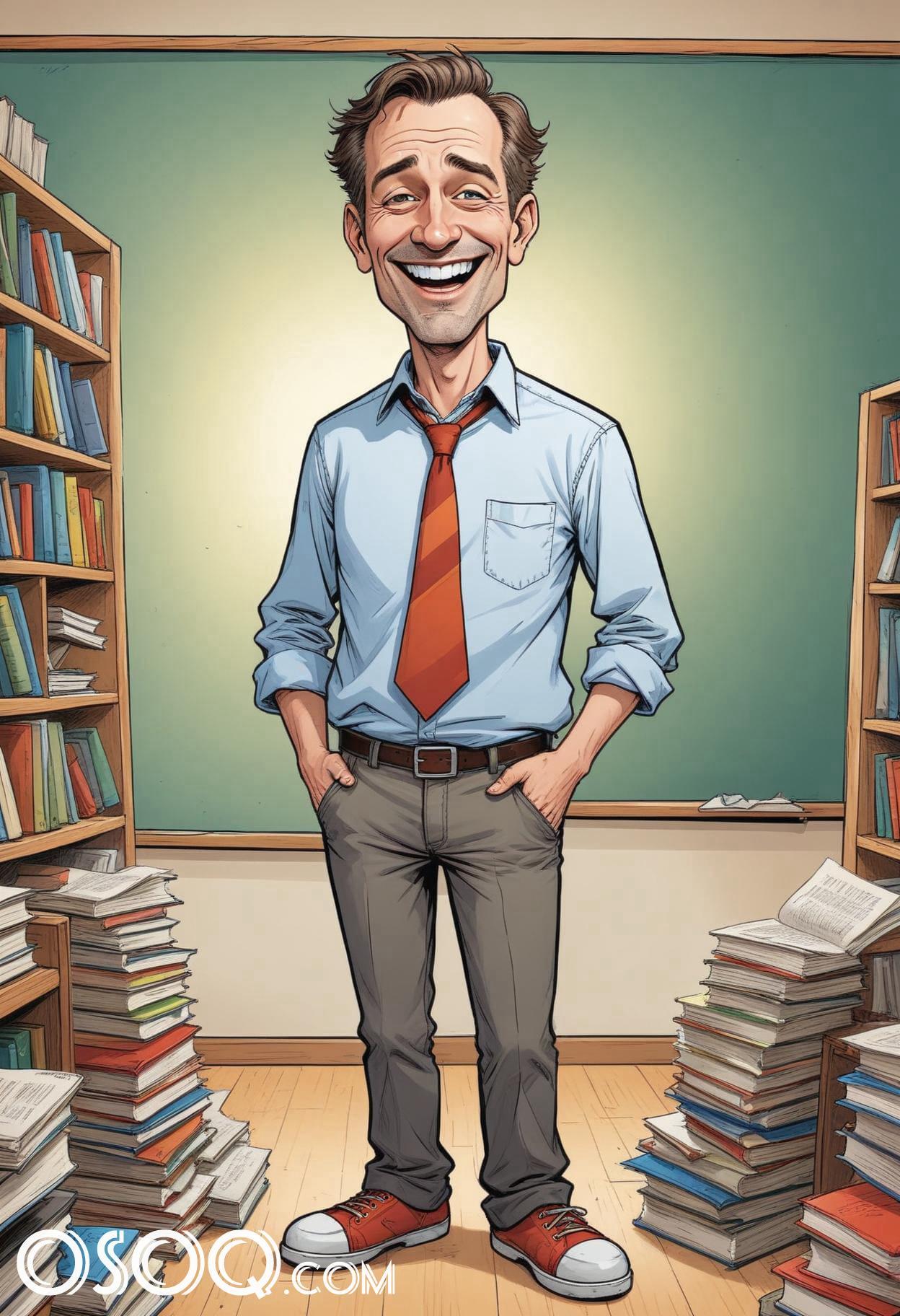 Cartoon male teacher 01