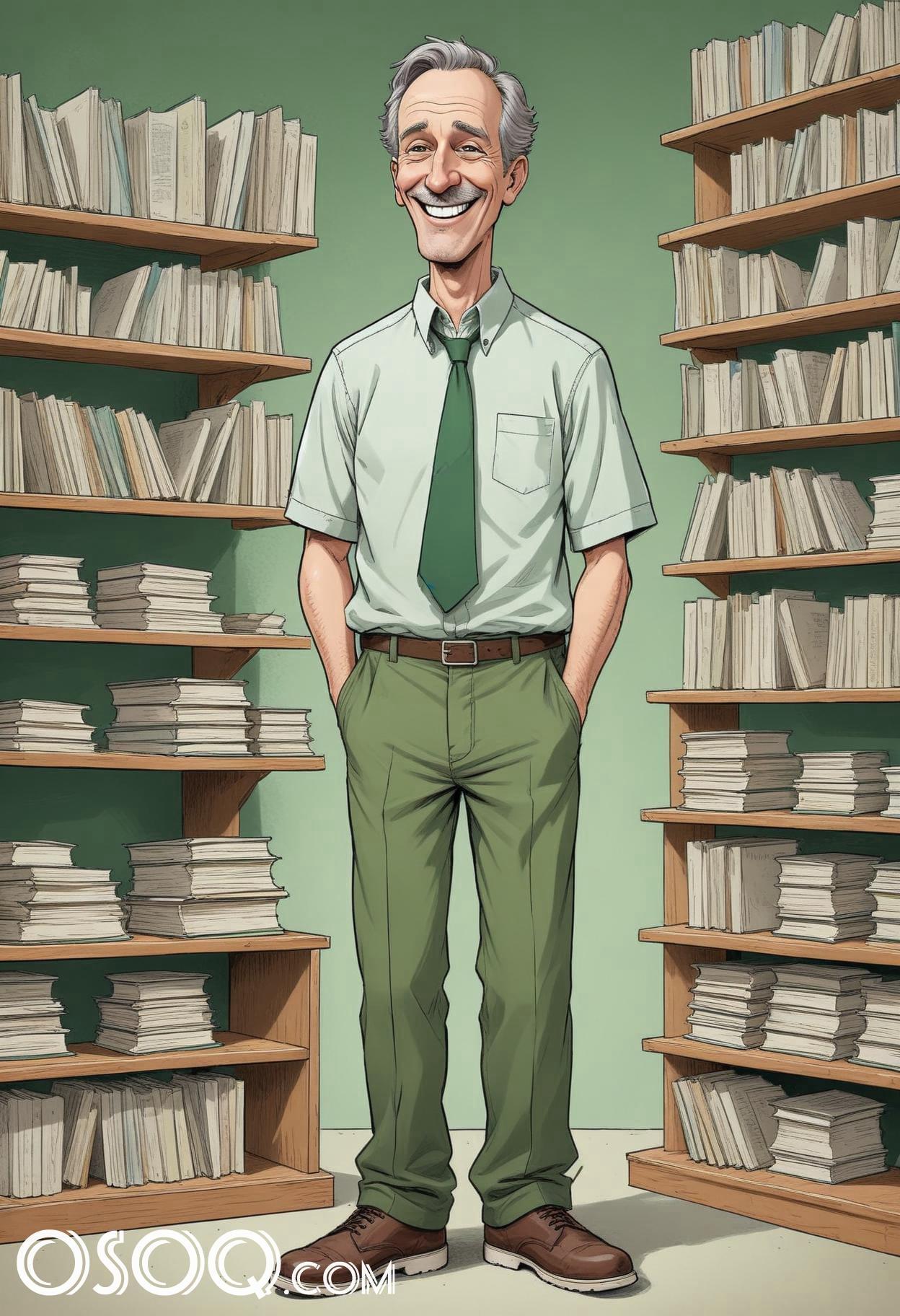 Cartoon male teacher 02