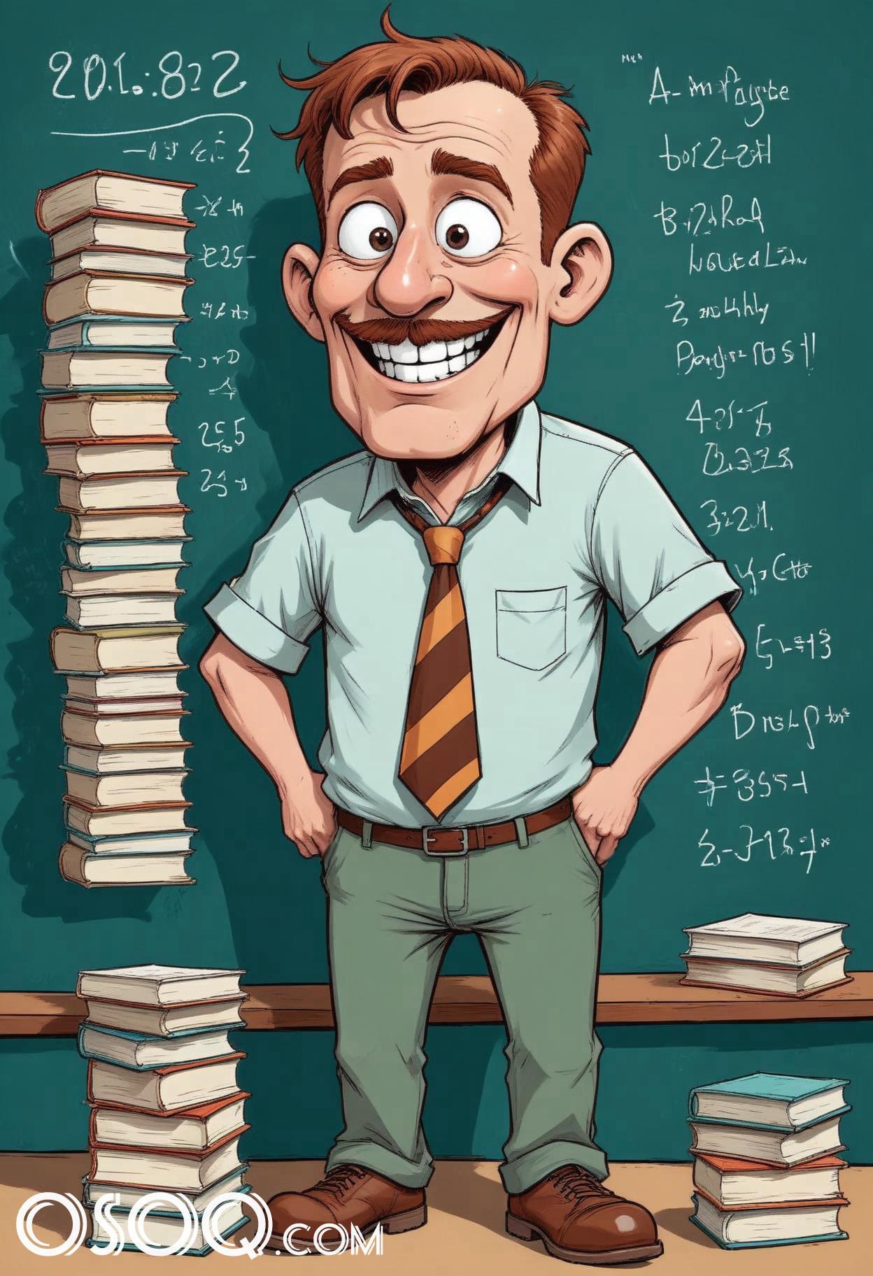 Cartoon male teacher 03