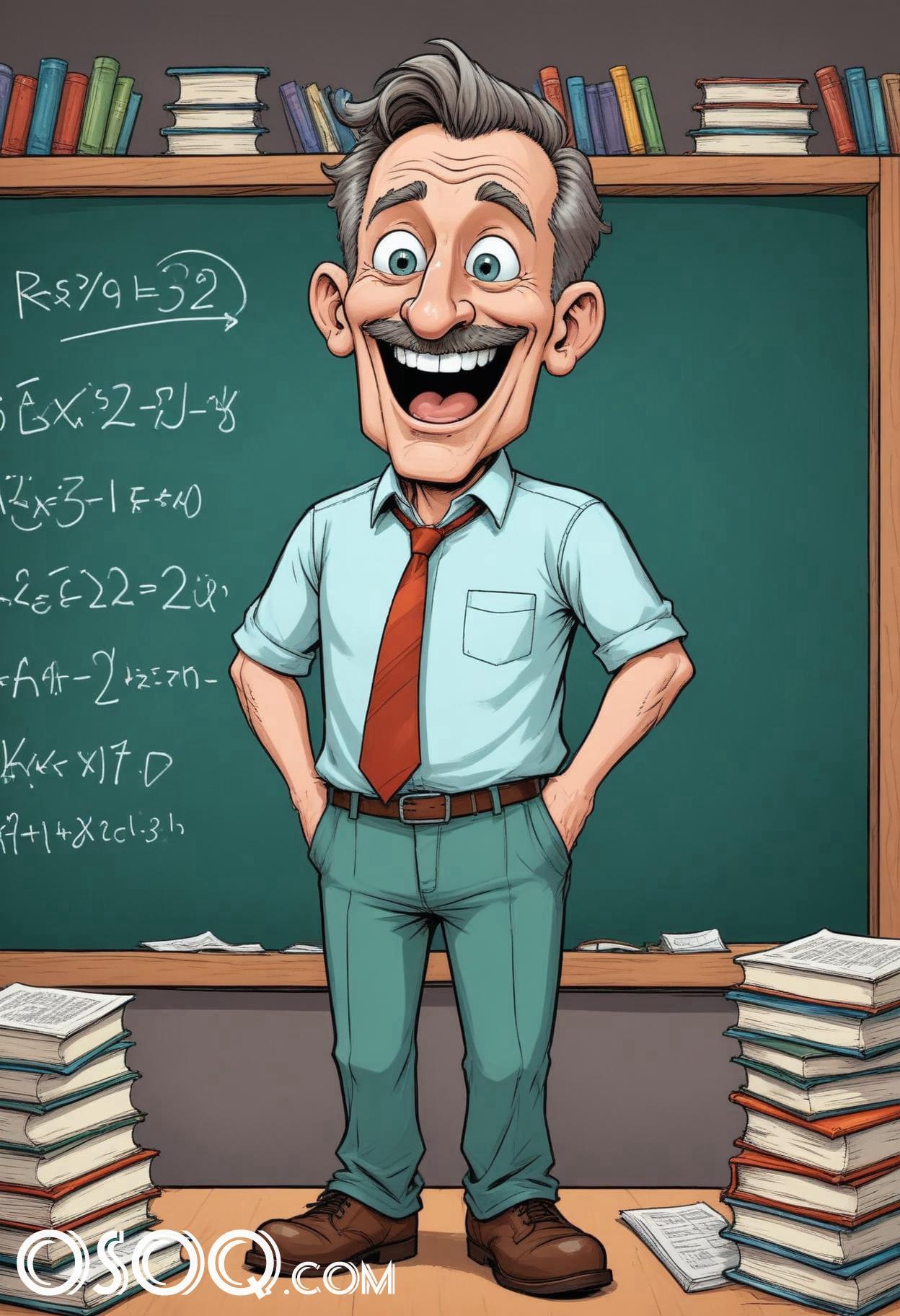 Cartoon male teacher 04