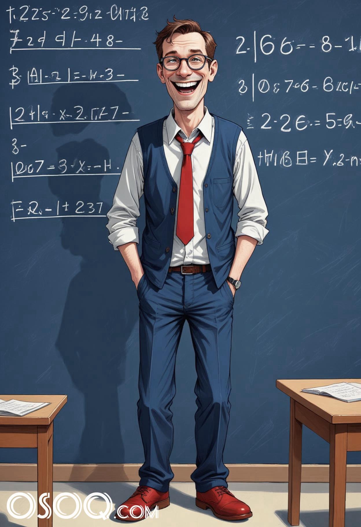 Cartoon male teacher 09