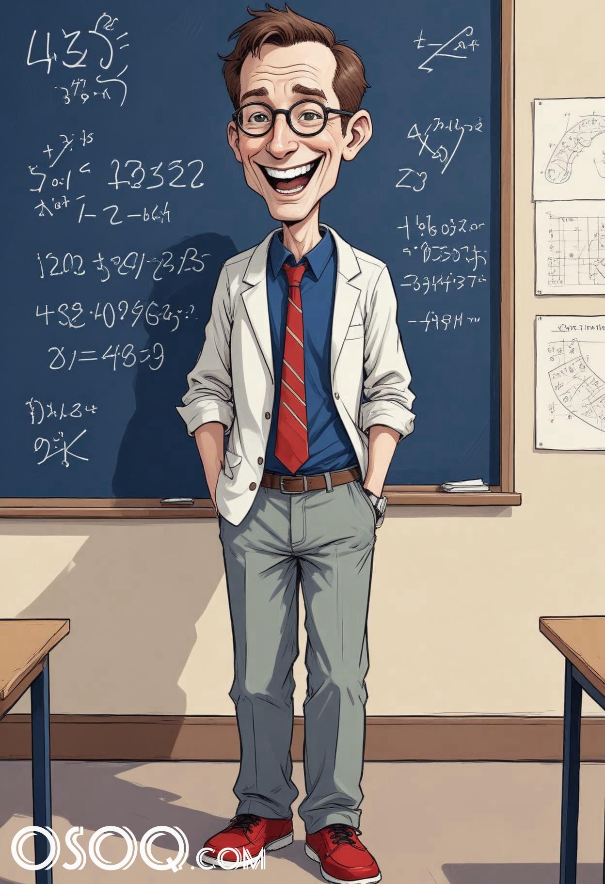 Cartoon male teacher 10