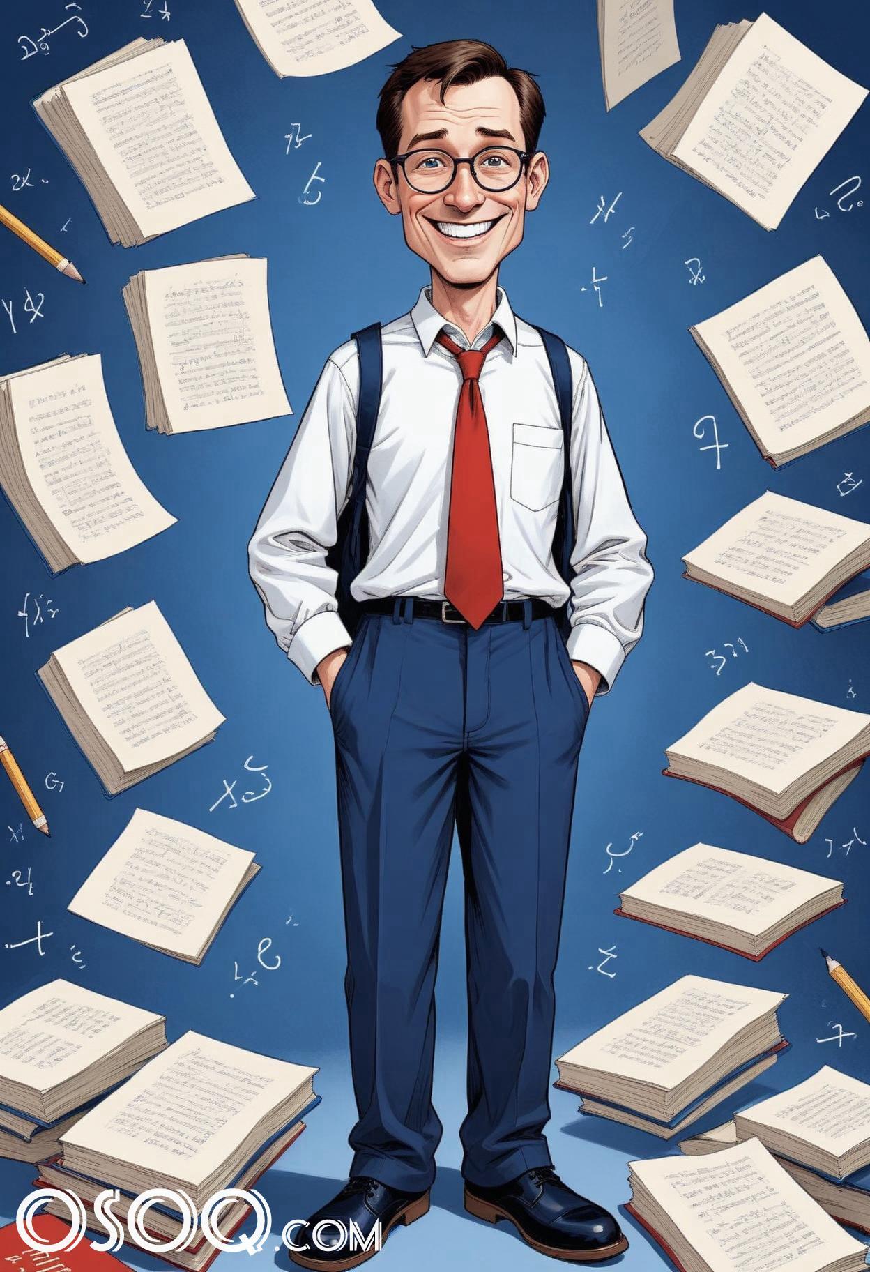 Cartoon male teacher 13