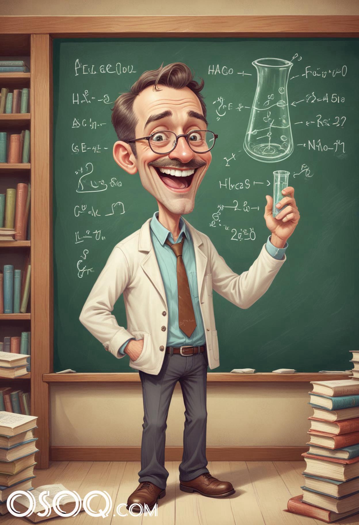 Cartoon male teacher 17