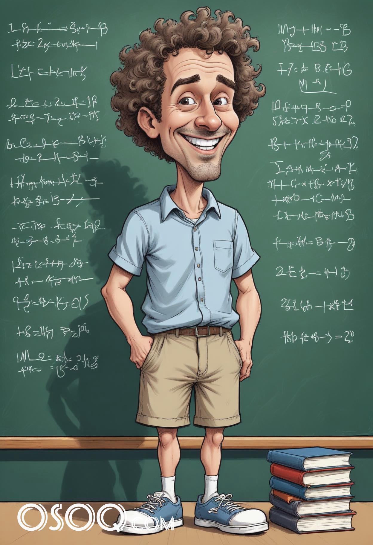 Cartoon pic of a teacher caricature drawing 18