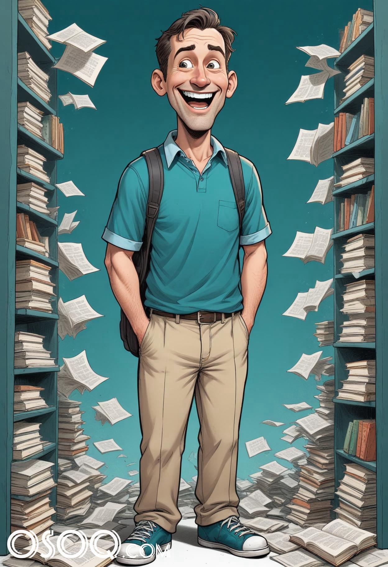 Cartoon pic of a teacher 04