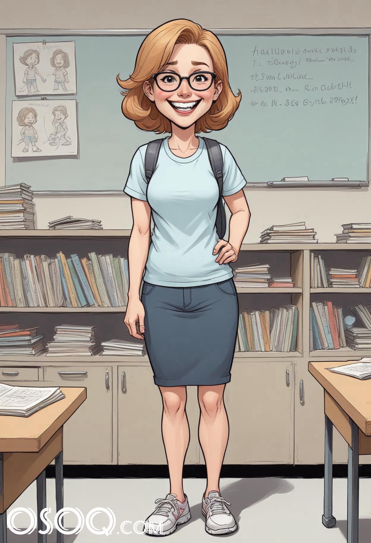 Cartoon pic of a teacher 09