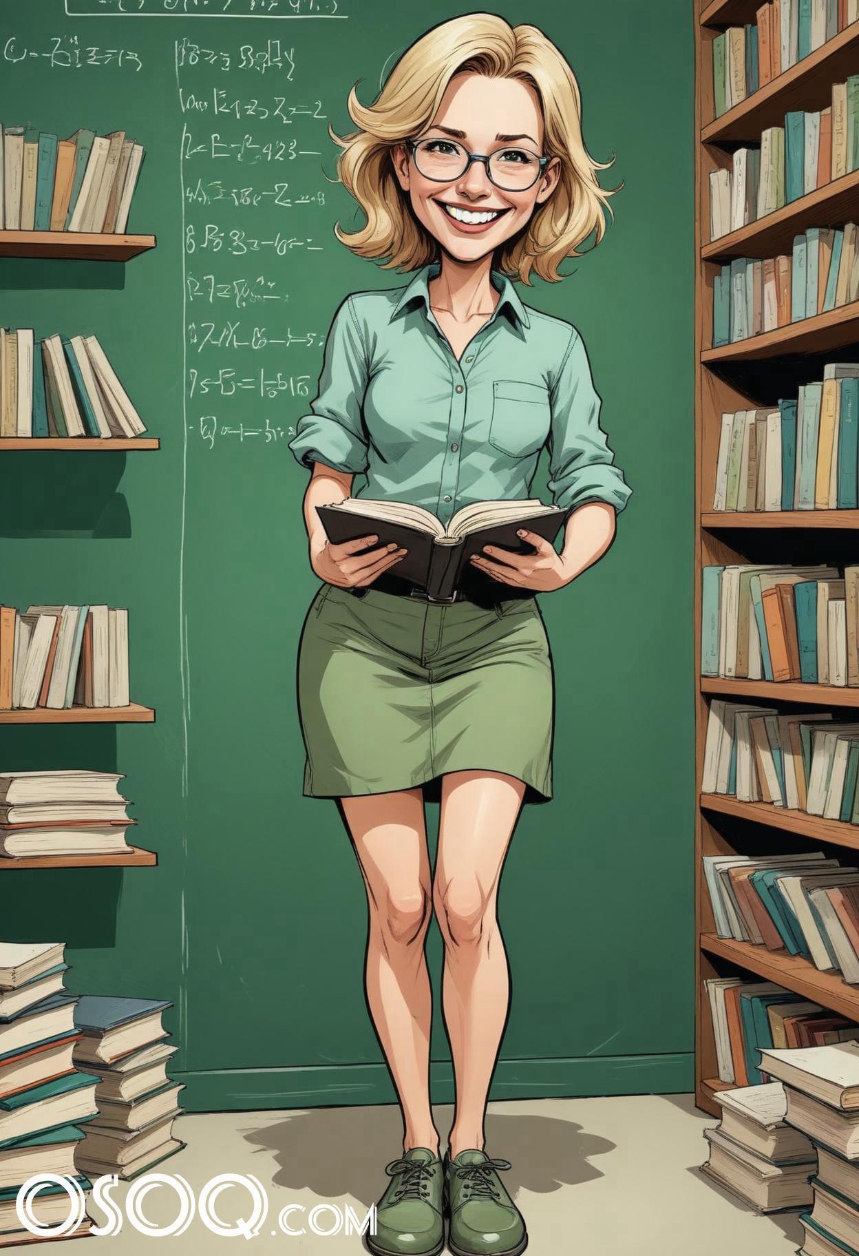 Cartoon pic of a teacher 14