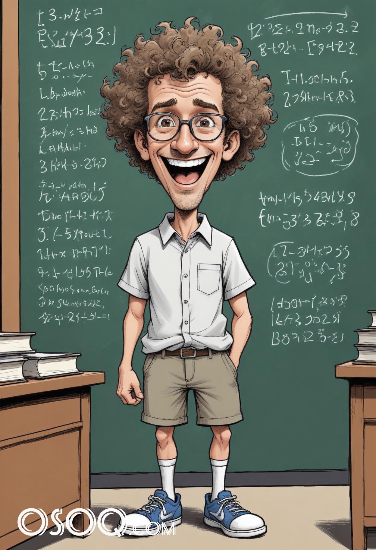 Cartoon picture teacher caricature drawing 16