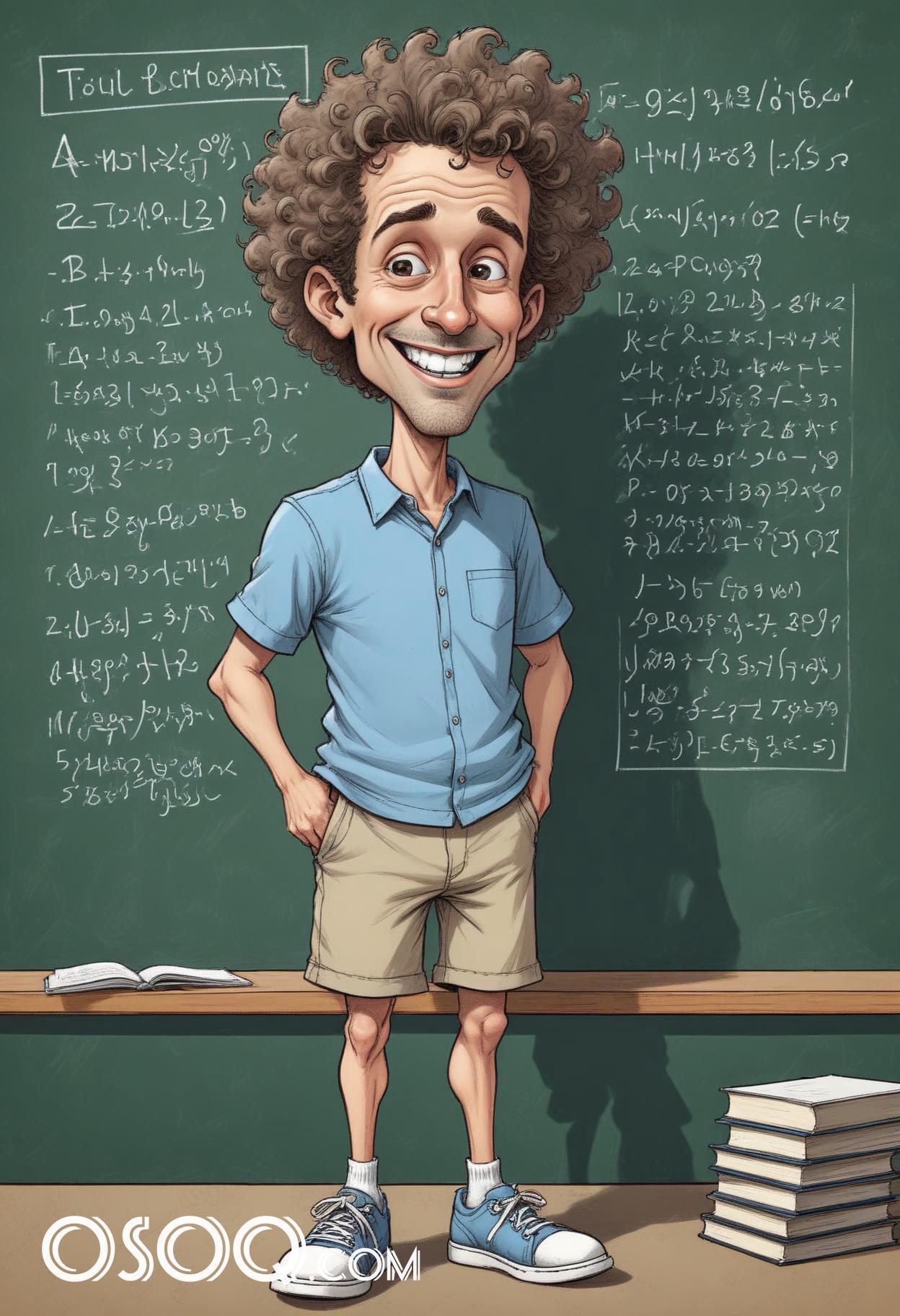 Cartoon picture teacher caricature drawing 18