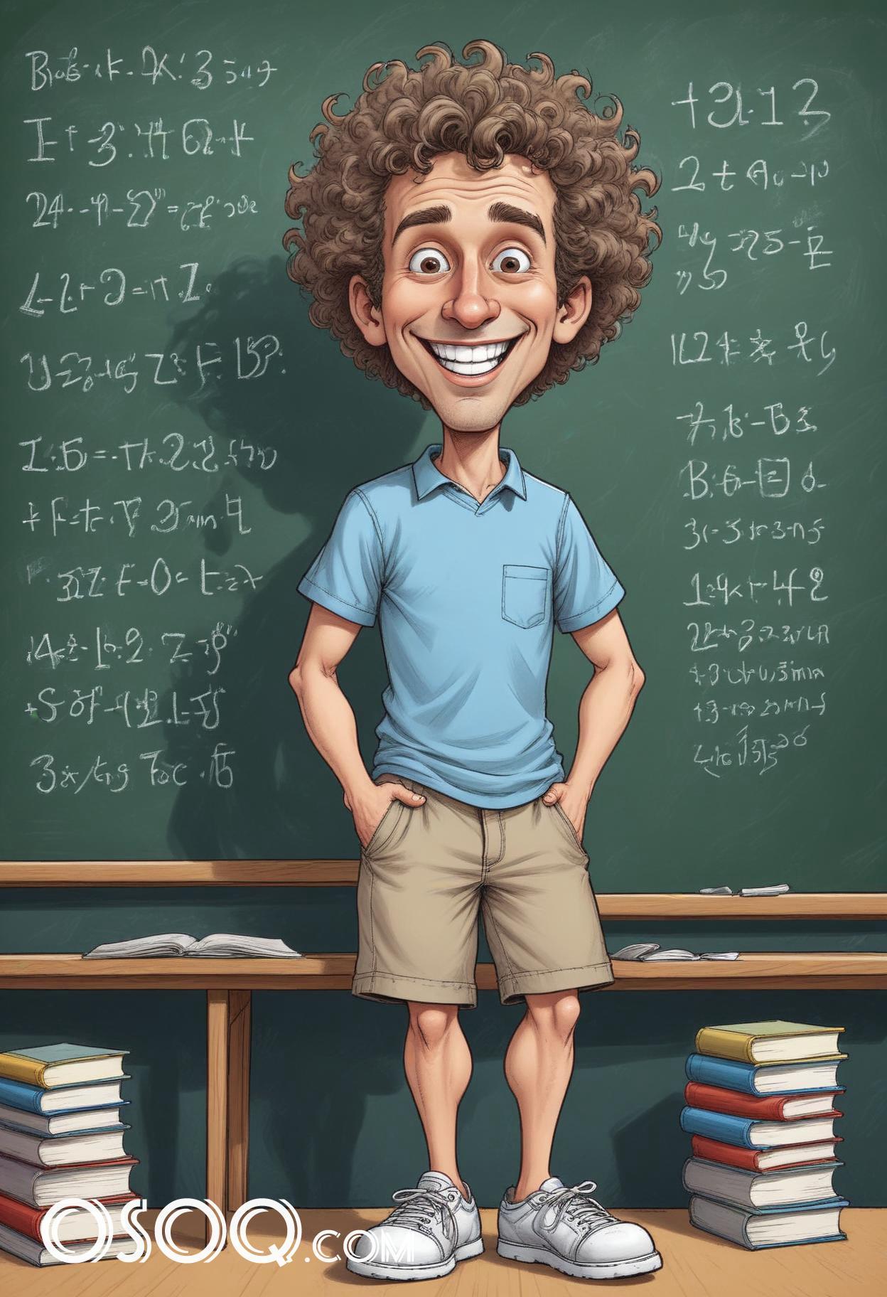 Cartoon teacher teaching caricature drawing 18