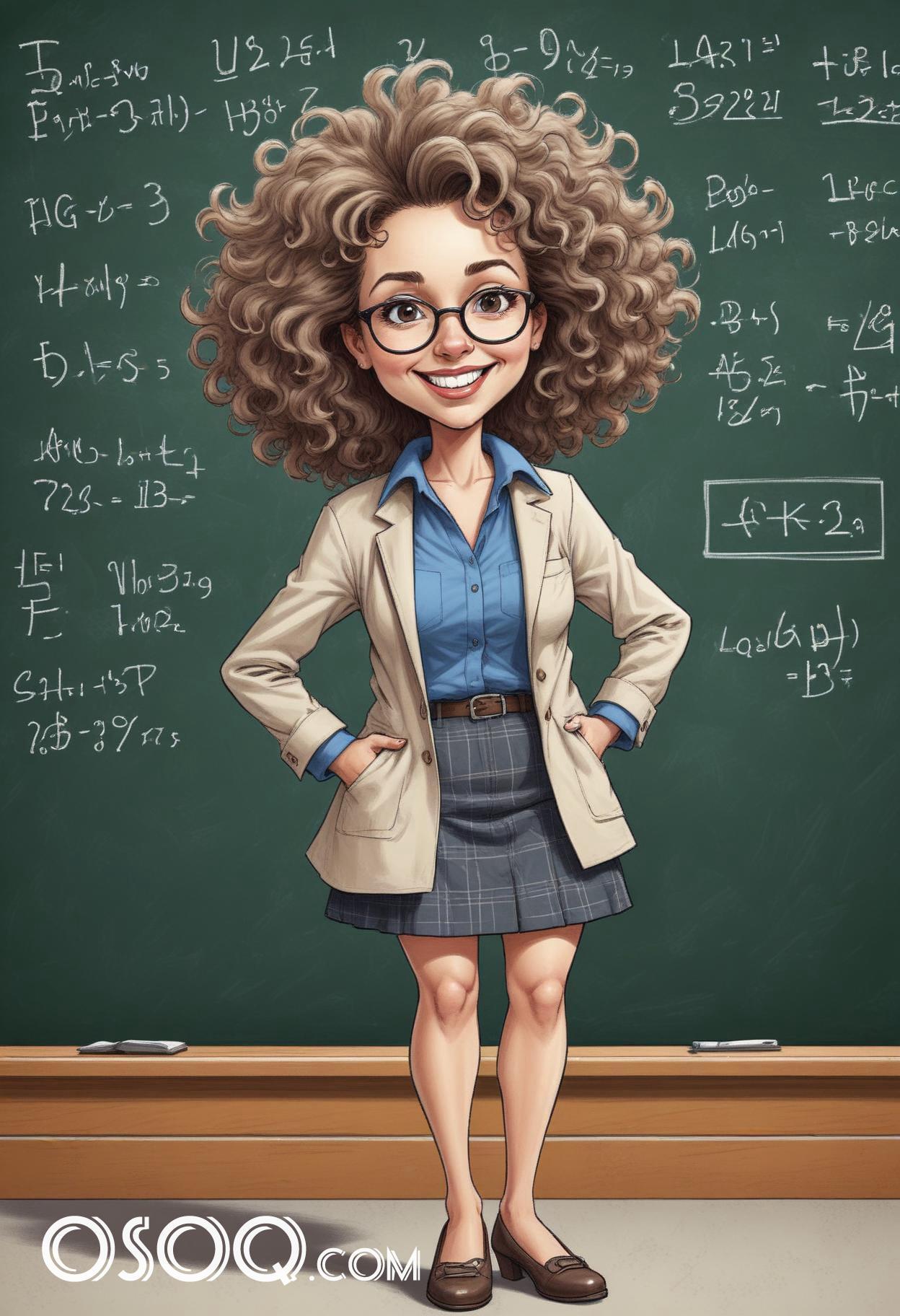 Teacher cartoon funny caricature drawing 11