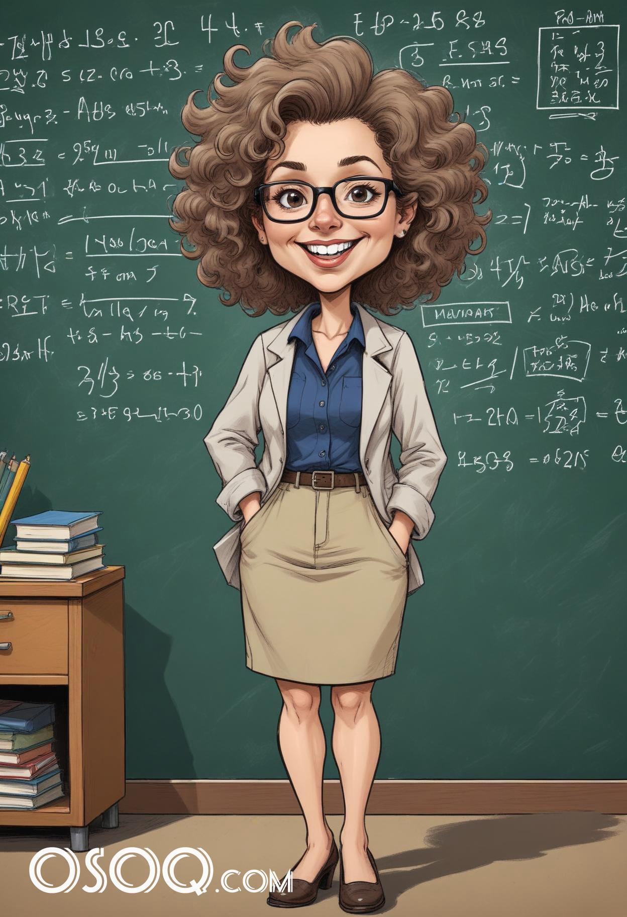 Teacher cartoon funny caricature drawing 15