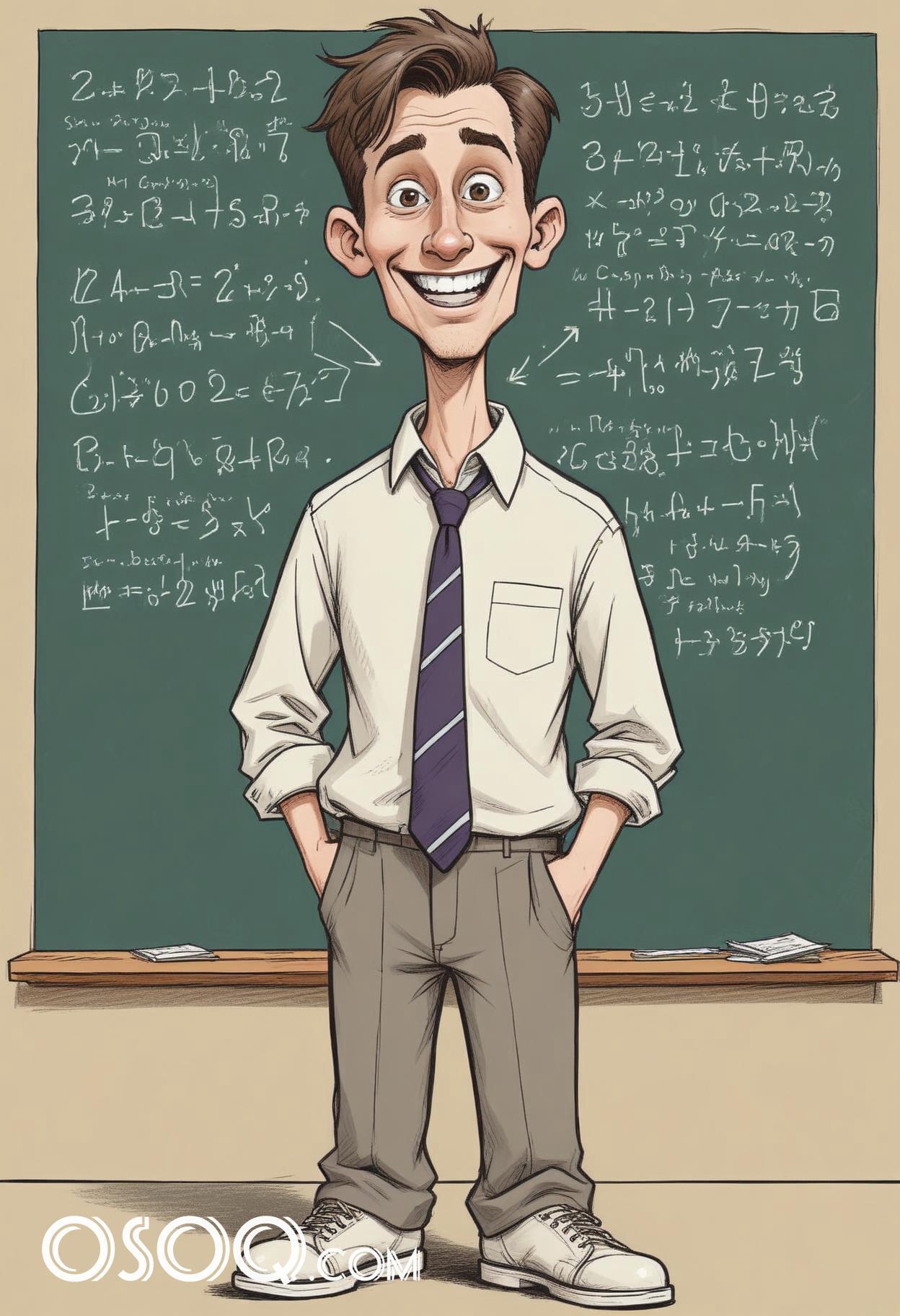 Cute teacher cartoon 06