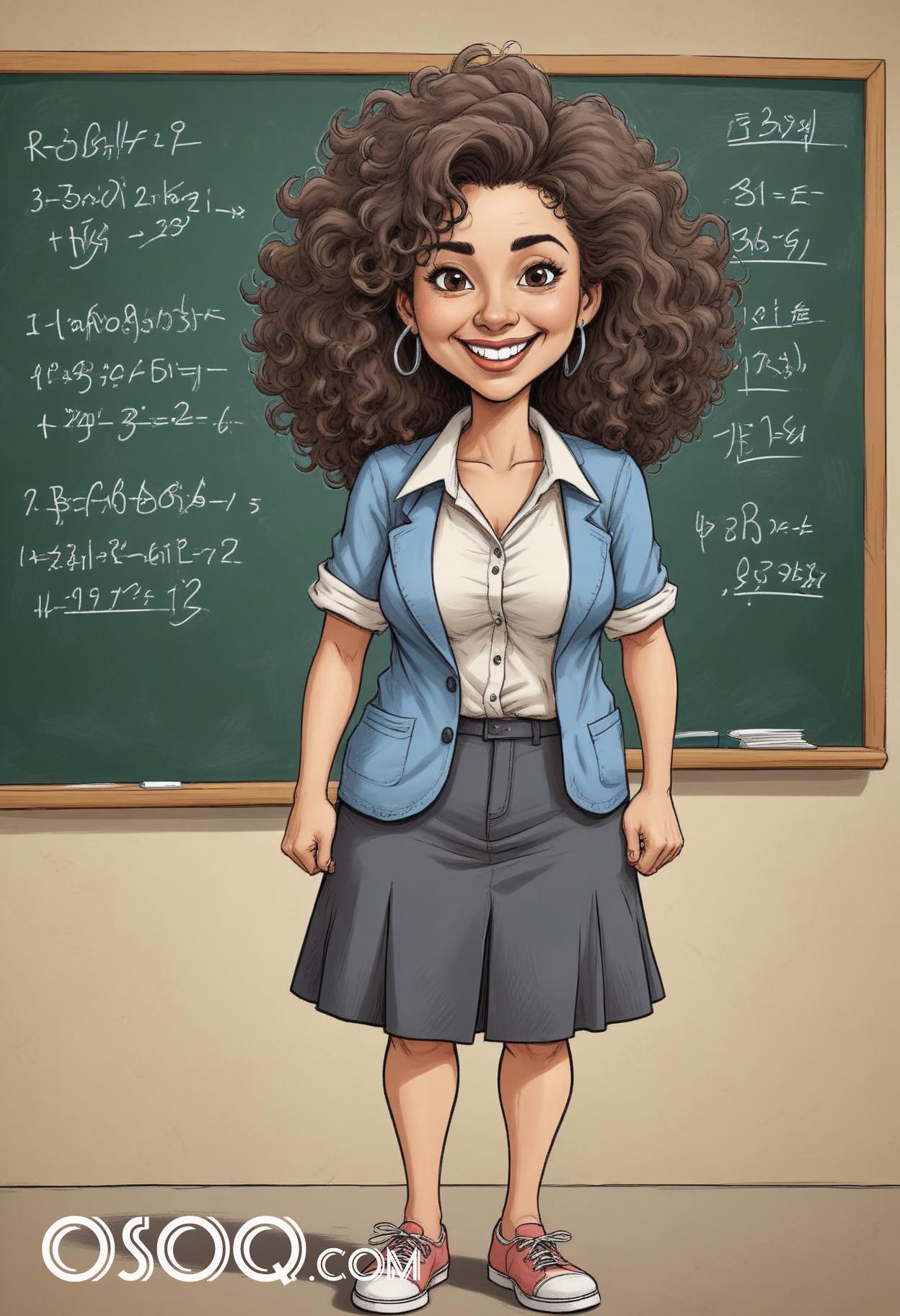 Female teacher cartoon 10