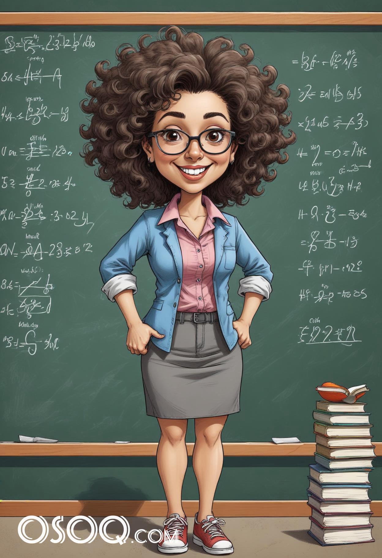 Female teacher cartoon 11