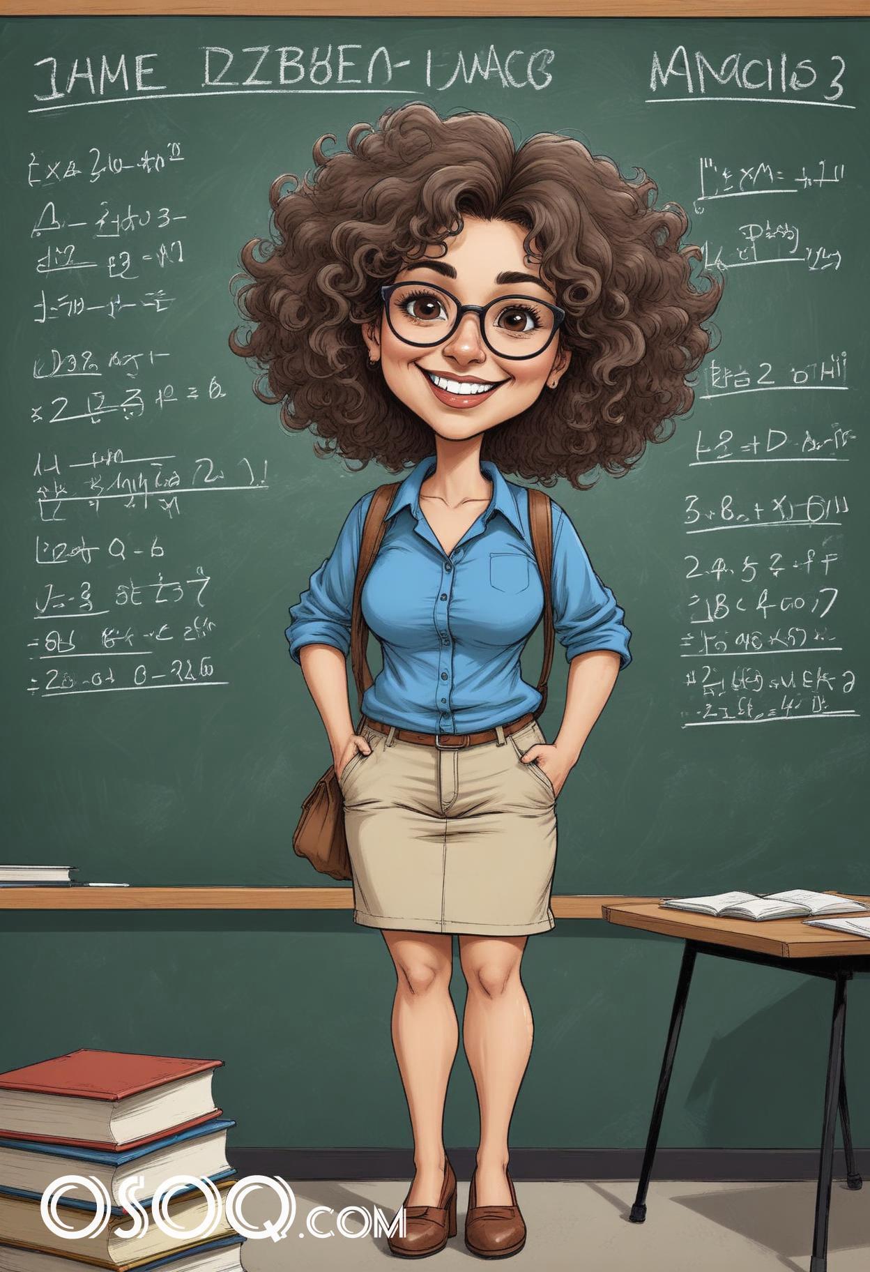 Female teacher cartoon 12