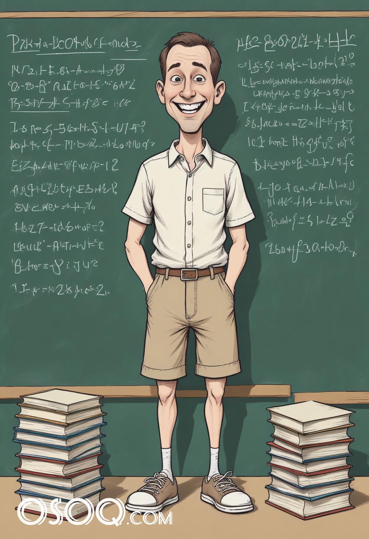 Male teacher cartoon 06