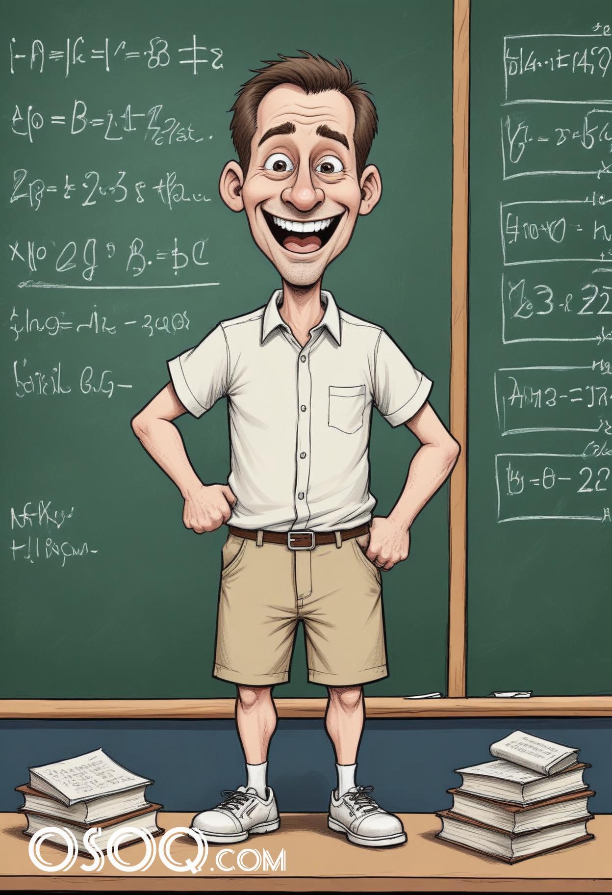 Male teacher cartoon 07