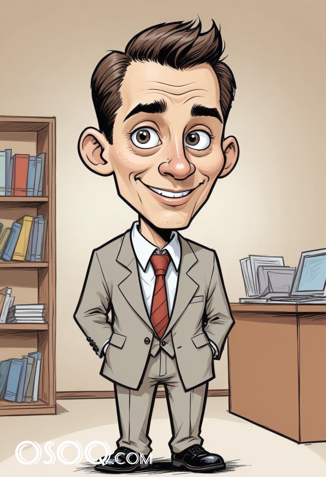 Male teacher cartoon 08