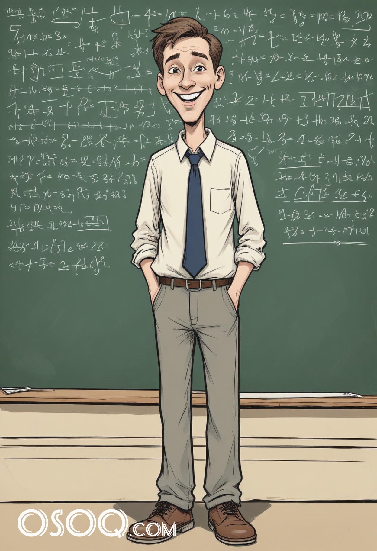 Male teacher cartoon 09