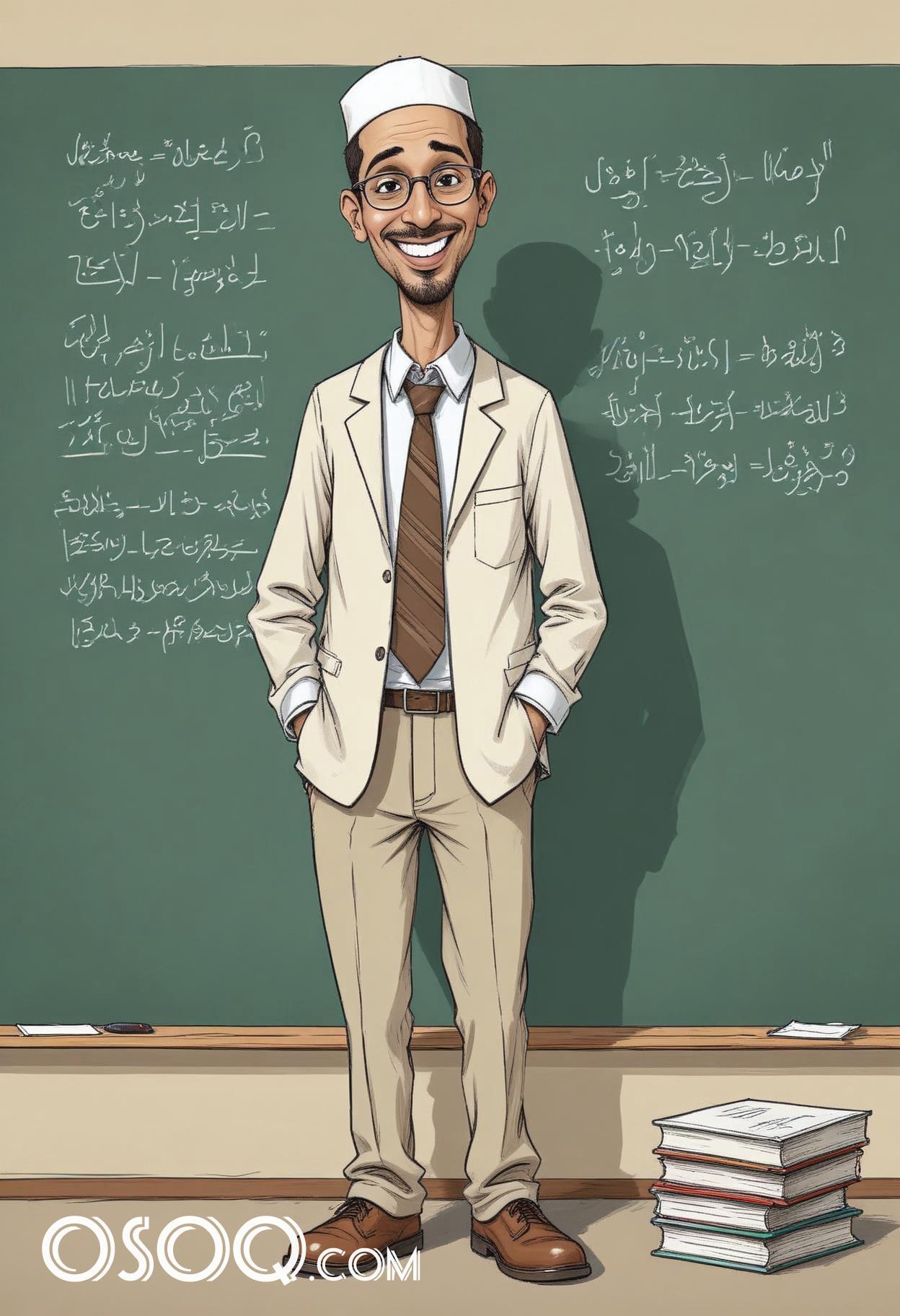 Muslim teacher cartoon drawing 11