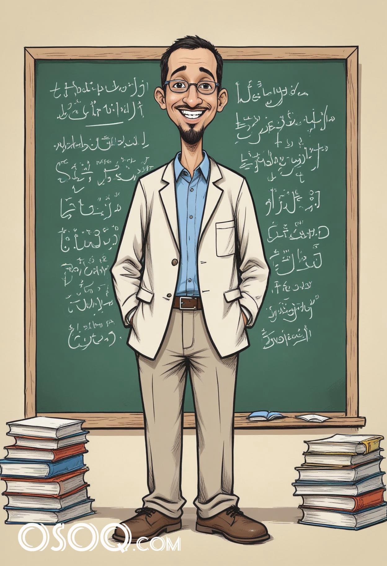 Muslim teacher cartoon drawing 12