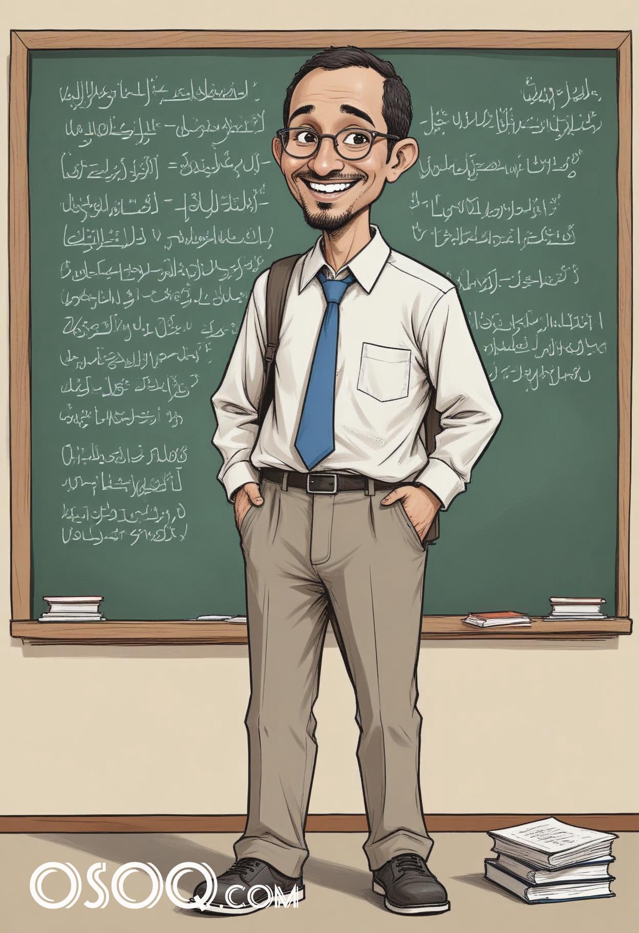 Muslim teacher cartoon drawing 18