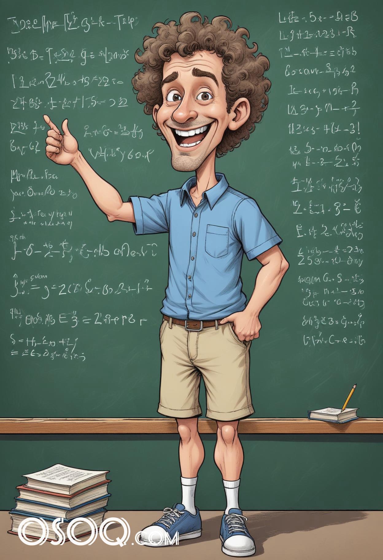 Teacher cartoon character art 07