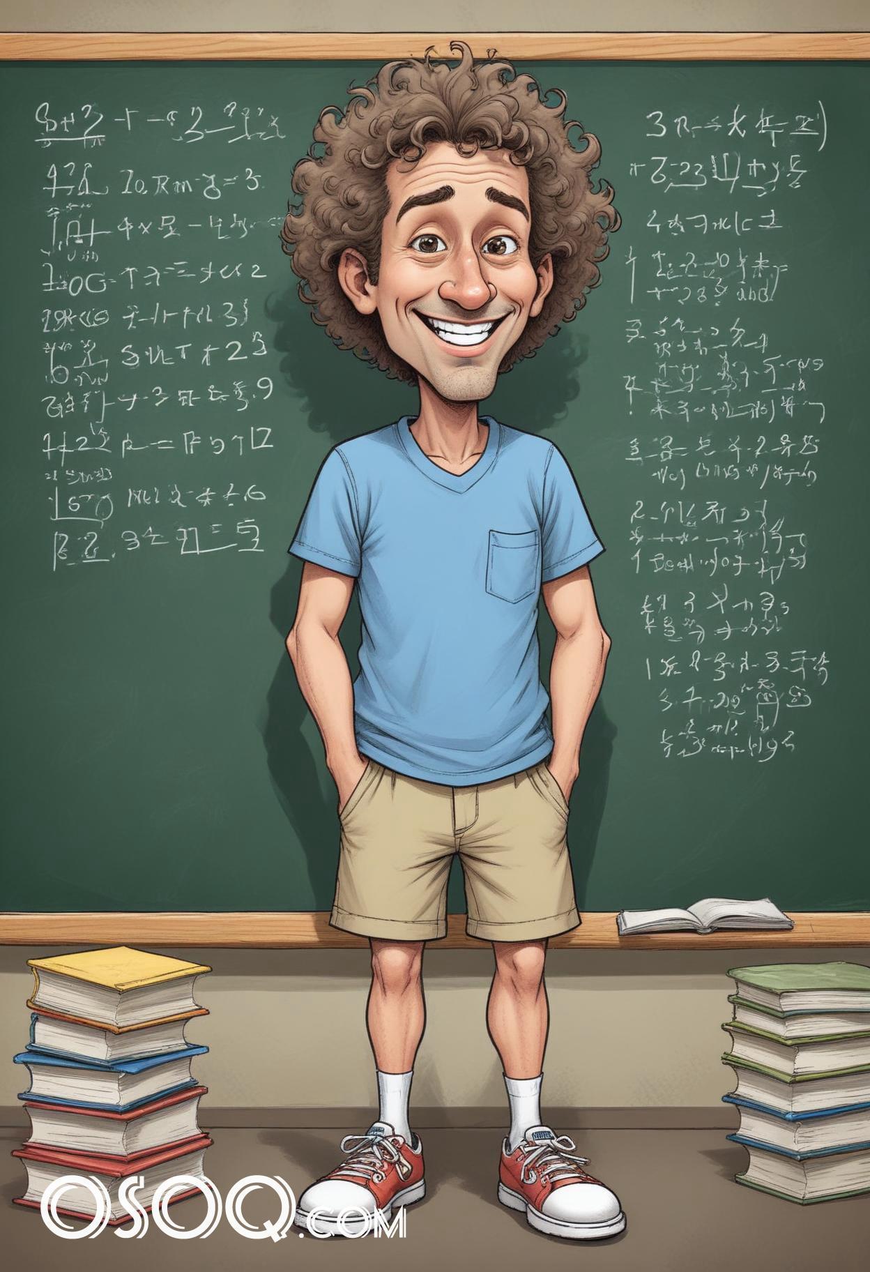 Teacher cartoon character art 08