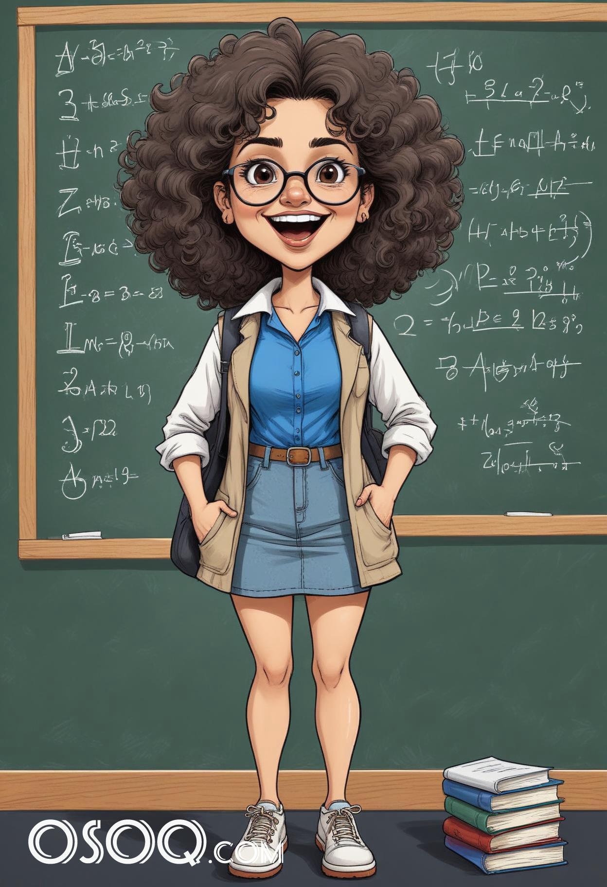 Teacher cartoon character art 10