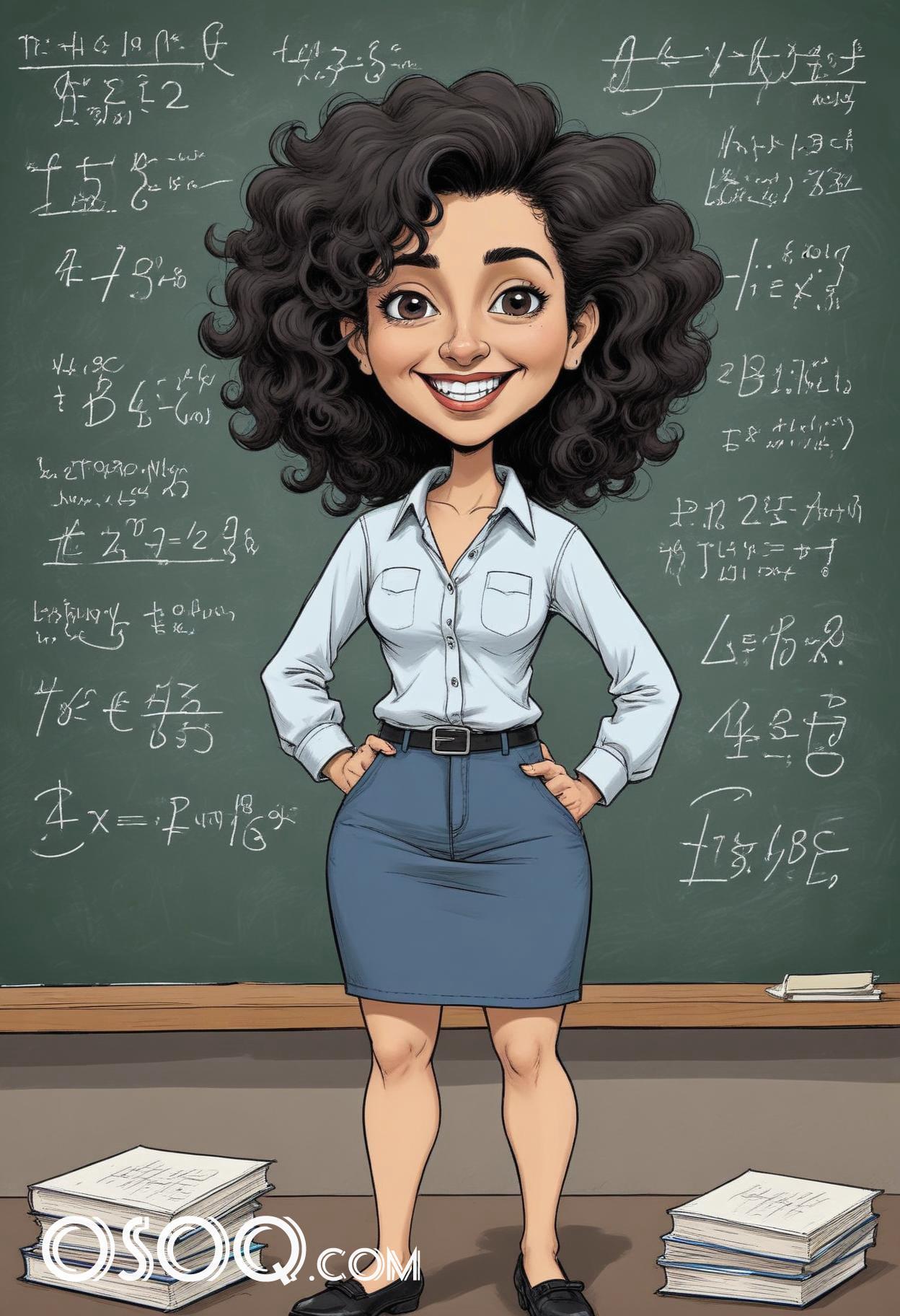 Teacher cartoon character art 11