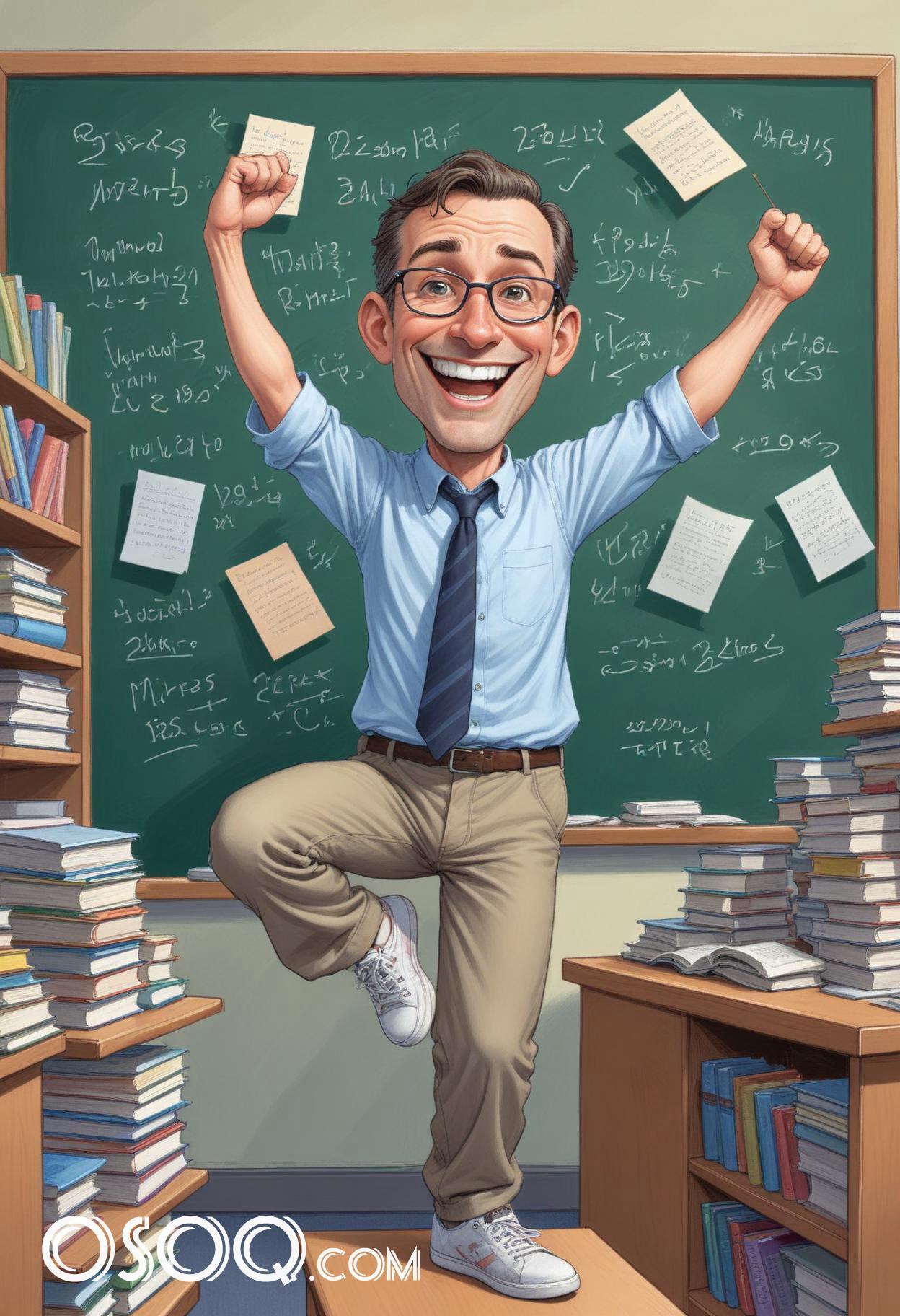 Teacher cartoon character art 18