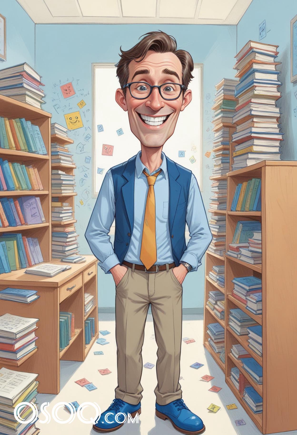 Teacher cartoon character art 20