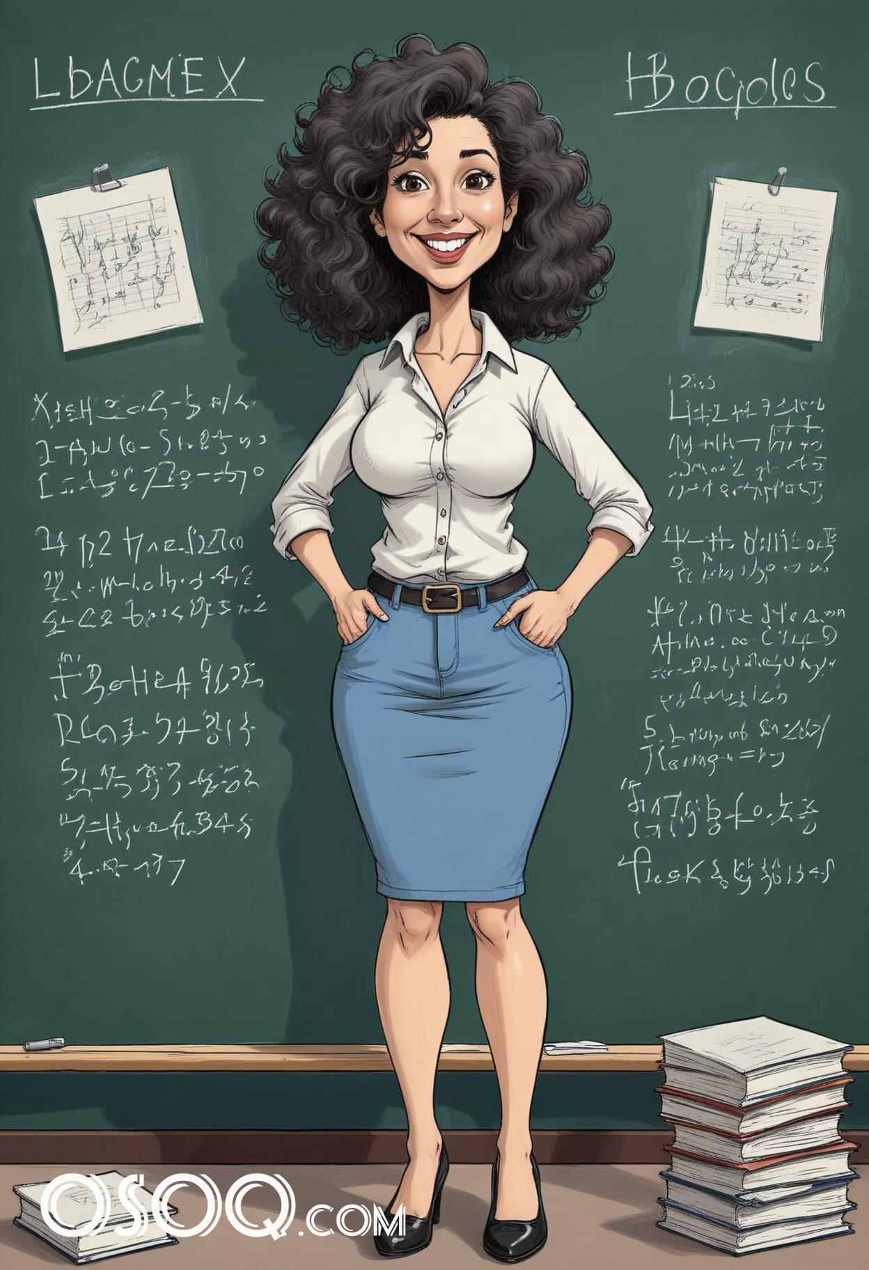 Teacher cartoon character 03