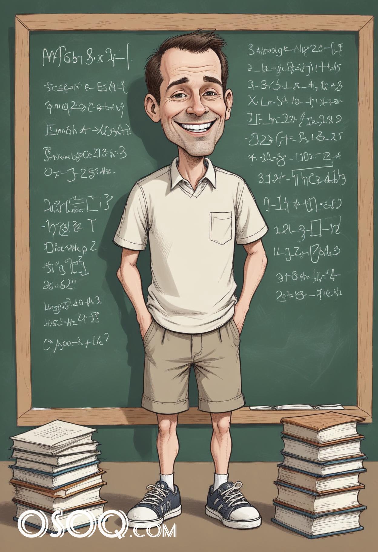 Teacher cartoon character 04